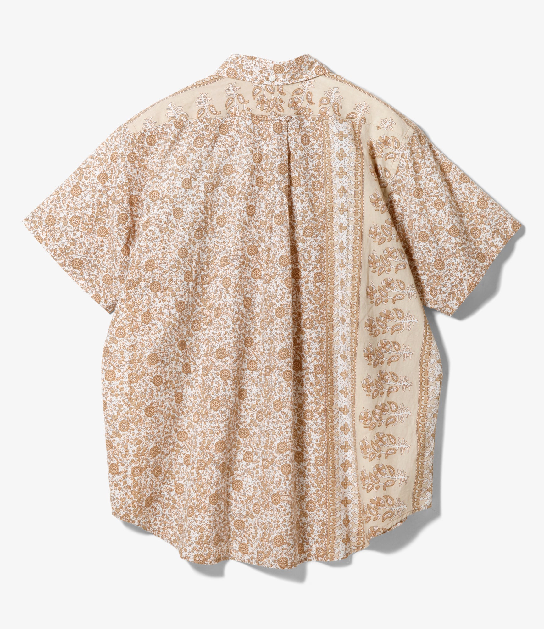 Popover BD Shirt - Khaki Cotton Floral Stripe