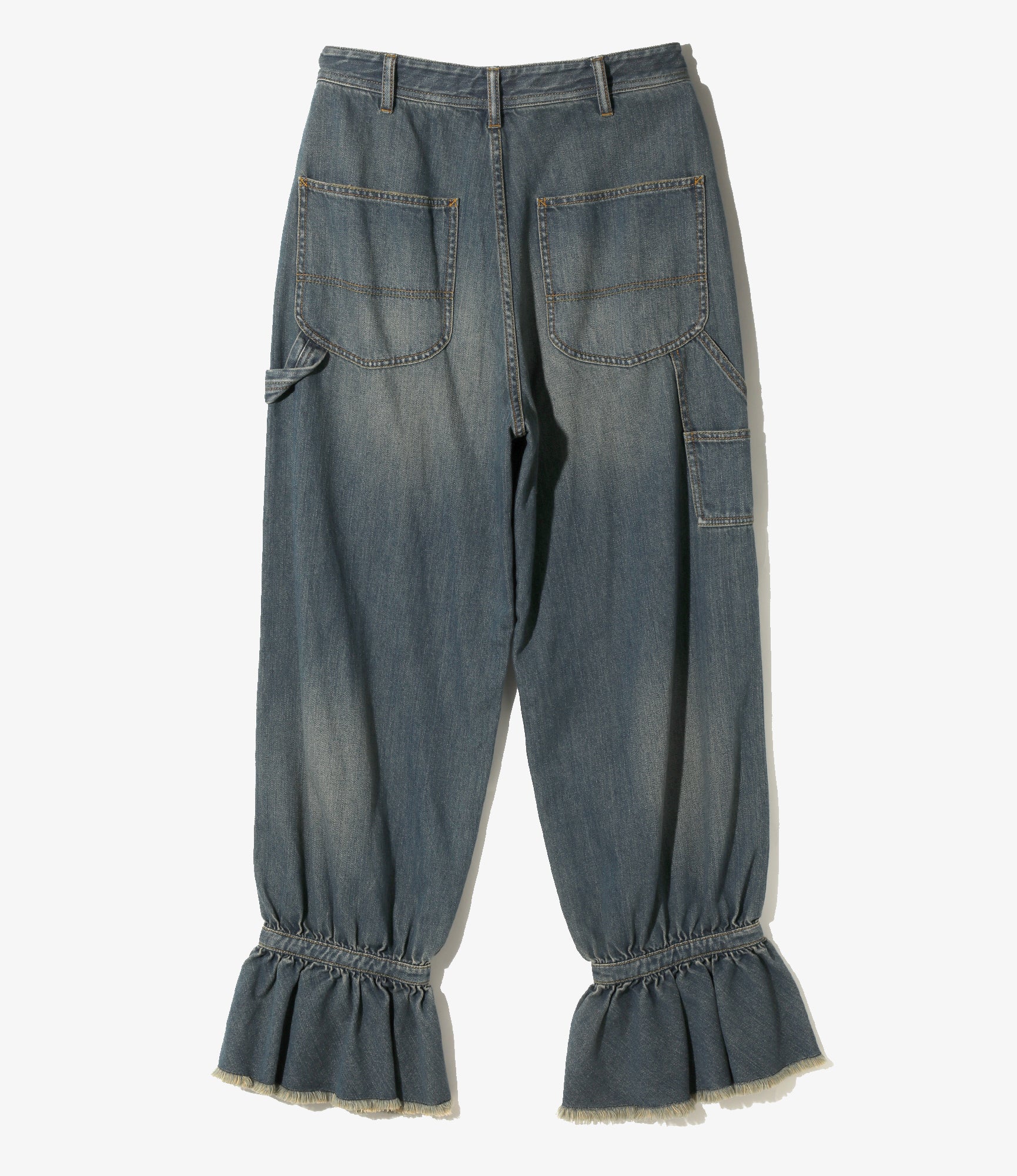 Frill Painter Pants - Indigo - Denim
