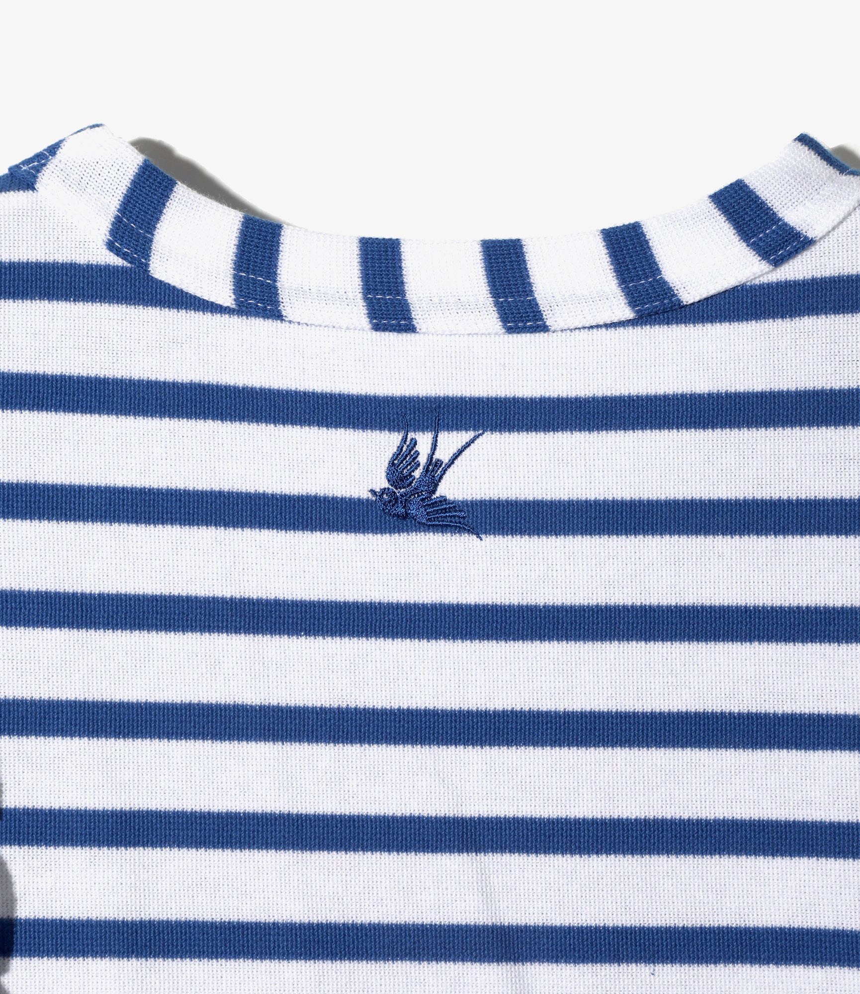 Swallow Asymmetric Frill Sleeve Top - Stripe