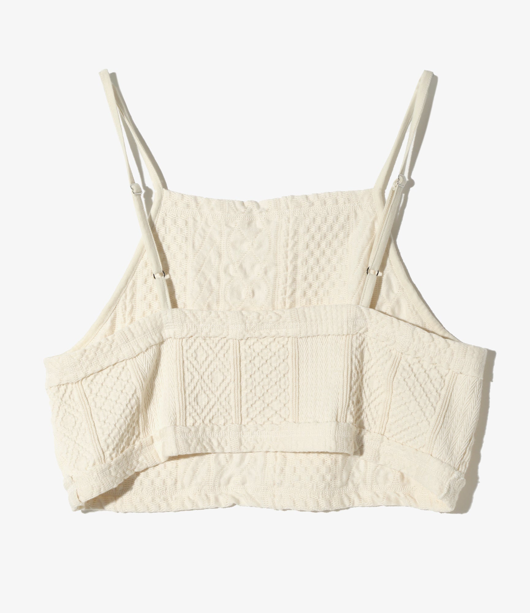 Bikini Top - Natural - Aran Pattern Jersey