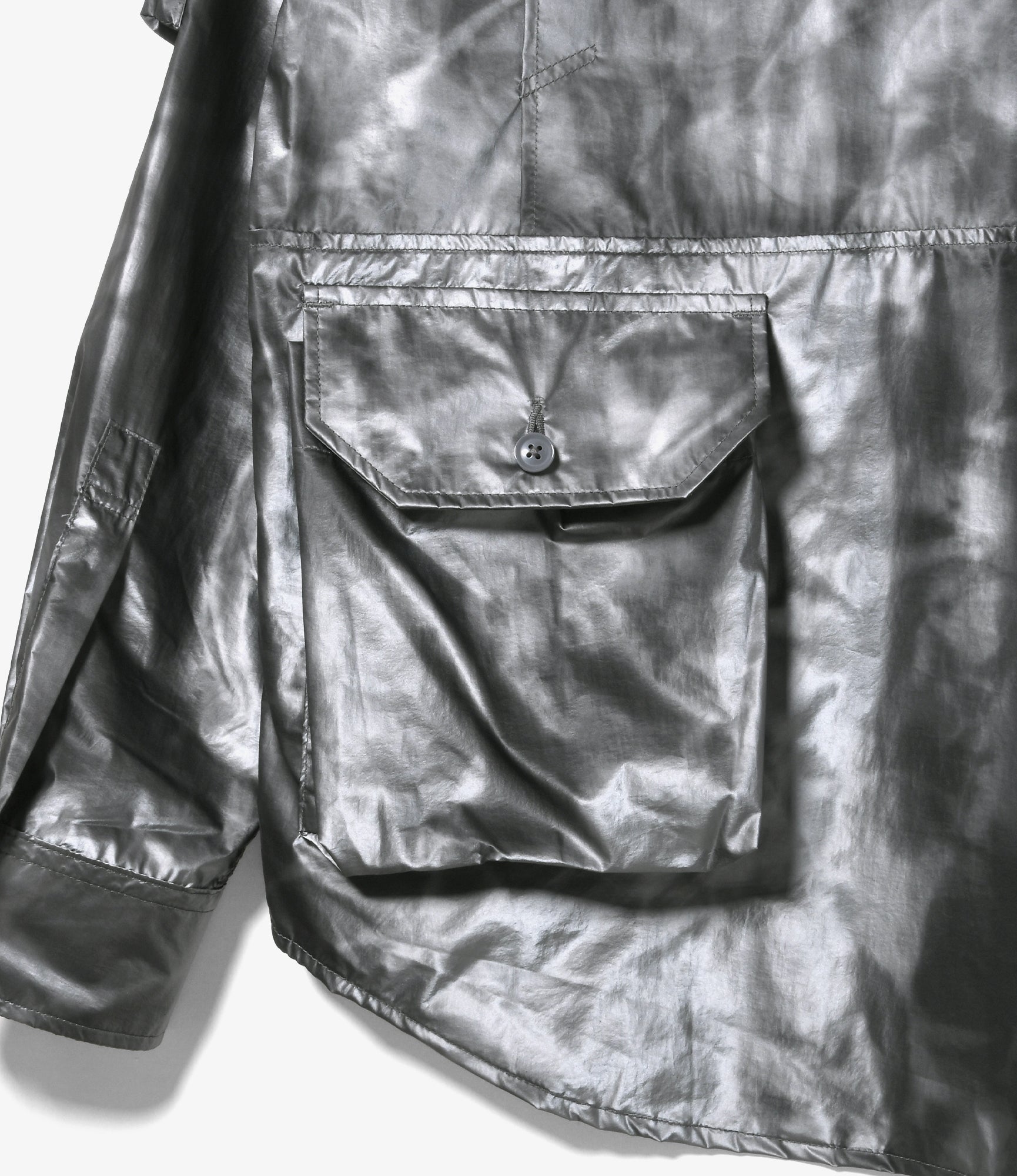 Explorer Shirt Jacket - Silver Nylon Shadow Print