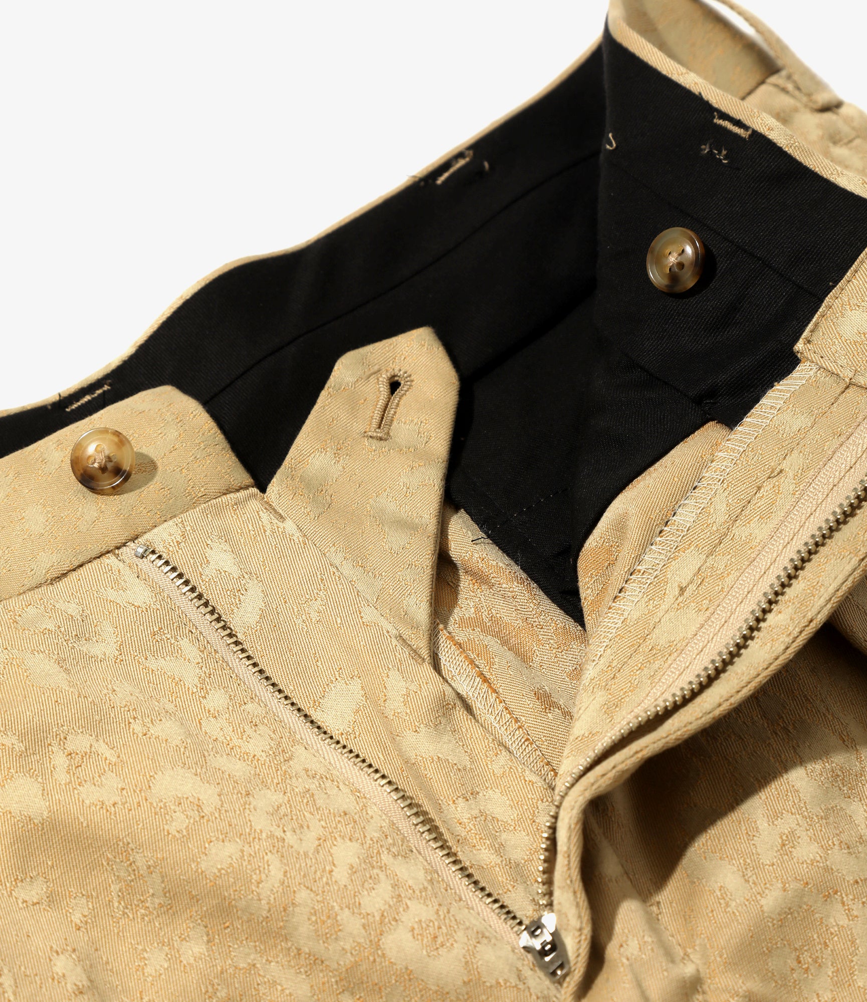 Tucked Trouser - Khaki - Cotton Leopard Jq