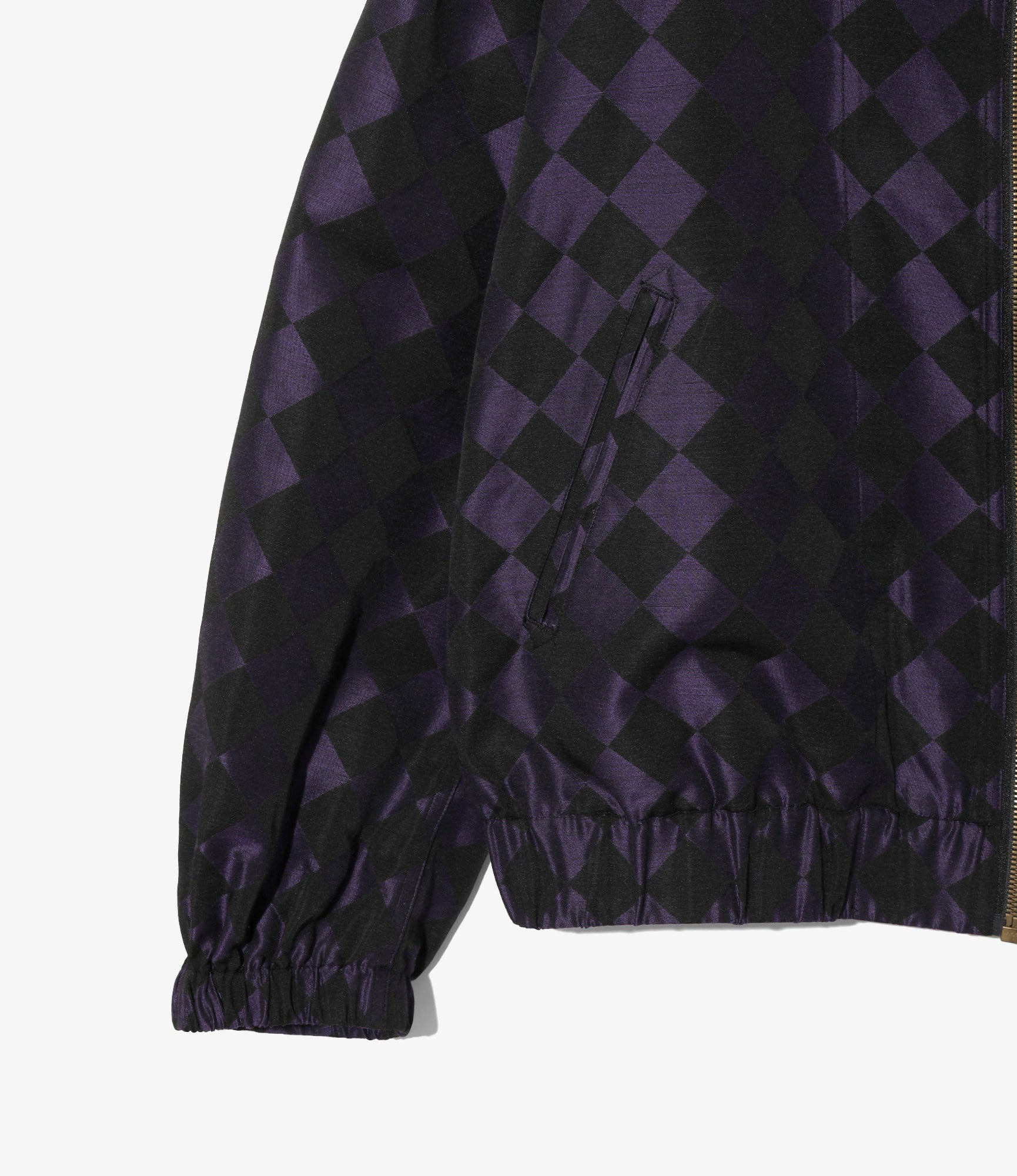 Needles Line Crew Jacket - Purple / Black- PE/R Argyle Jacquard