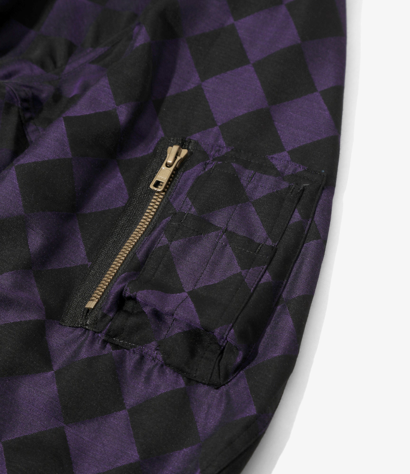 Needles Line Crew Jacket - Purple / Black- PE/R Argyle Jacquard