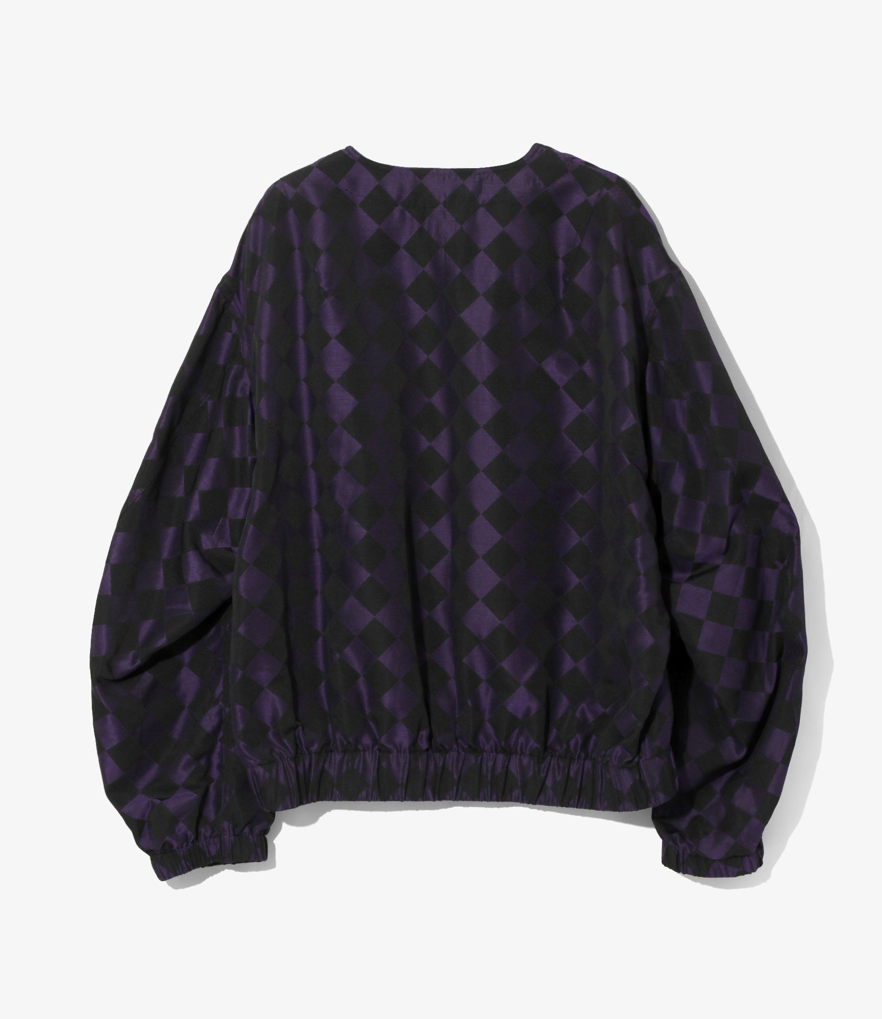 Needles Line Crew Jacket - Purple / Black- PE/R Argyle Jacquard