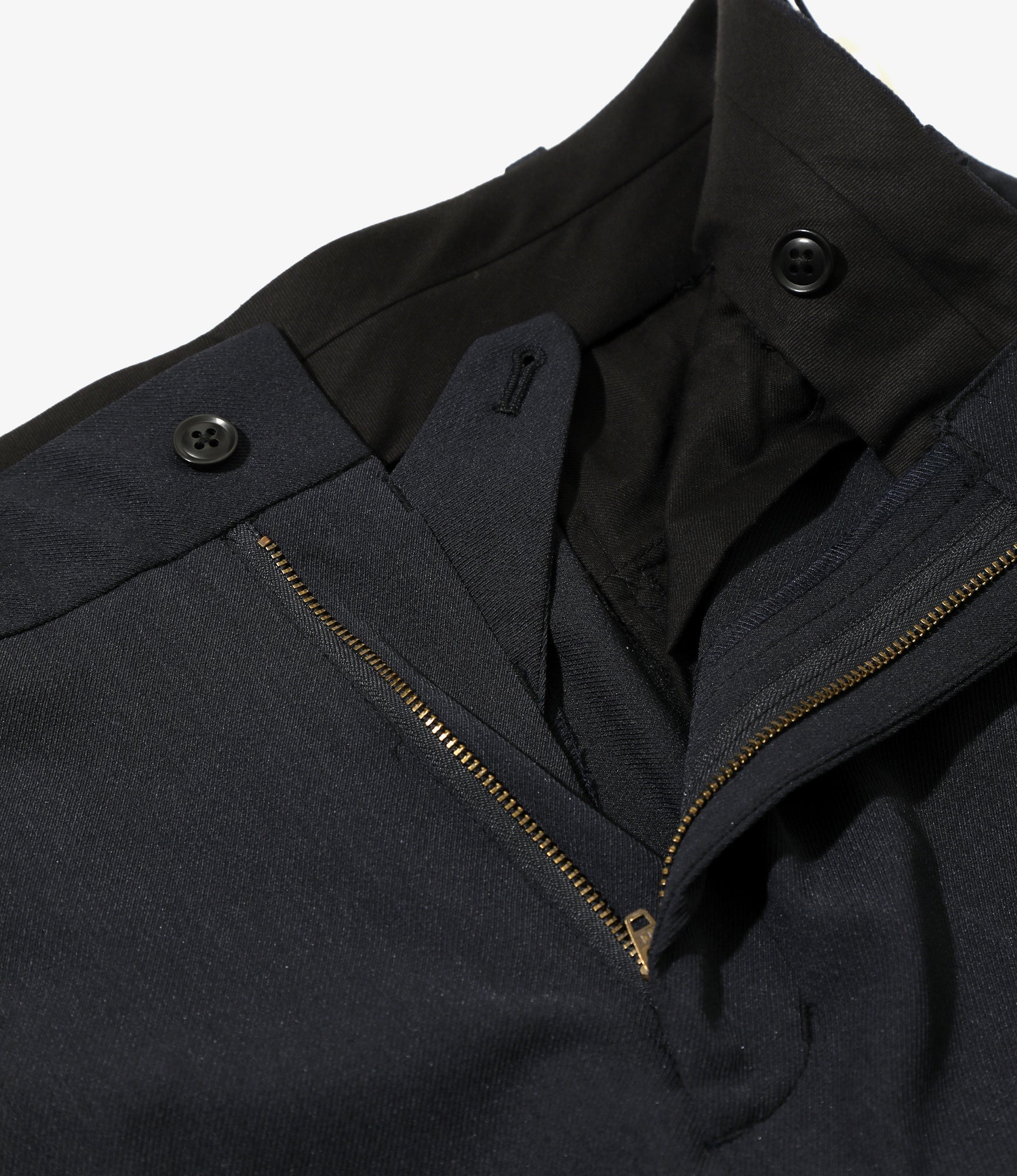 Boot Cut Trouser - Navy - Poly Twill