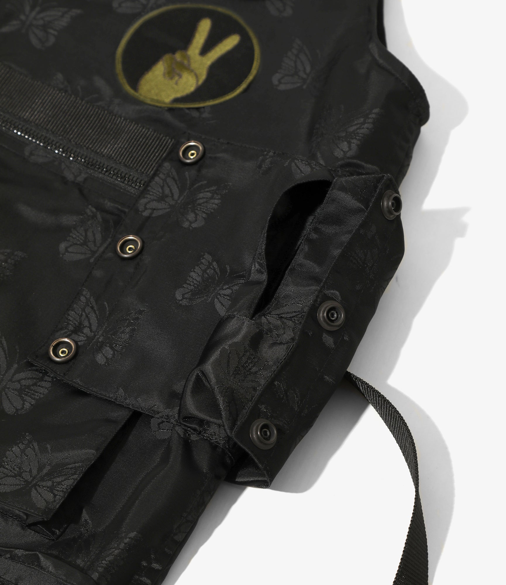 Radio Vest - Black - Papillon Jacquard Sateen