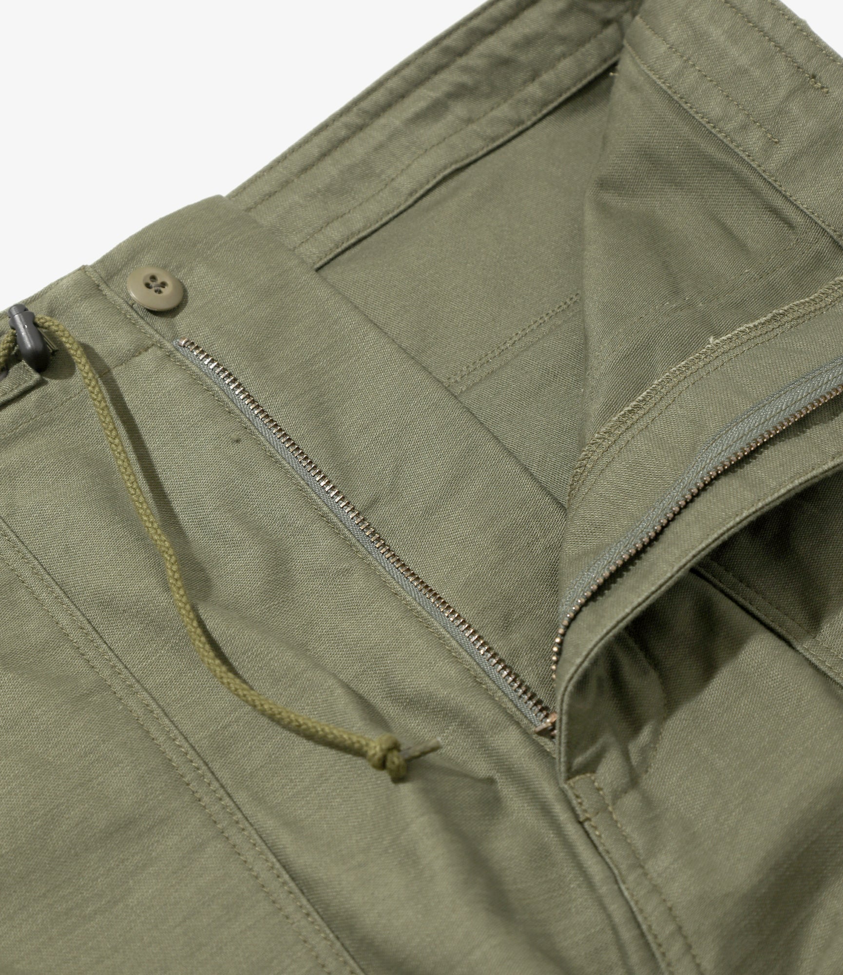 String Fatigue Skirt - Olive - Back Sateen