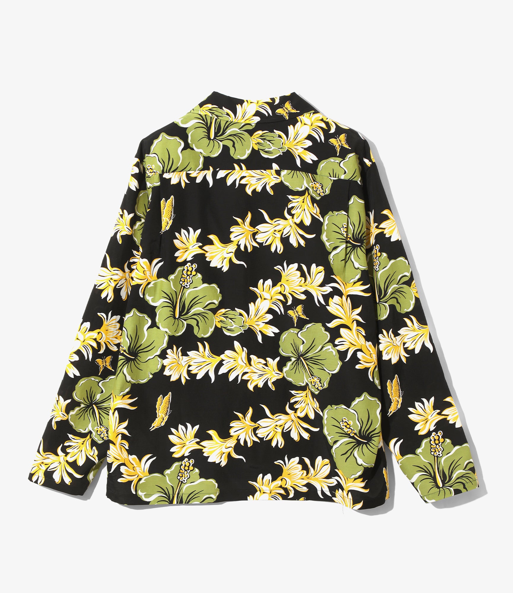 One Up Shirt - Black - C/R Printed Flower & Papillon