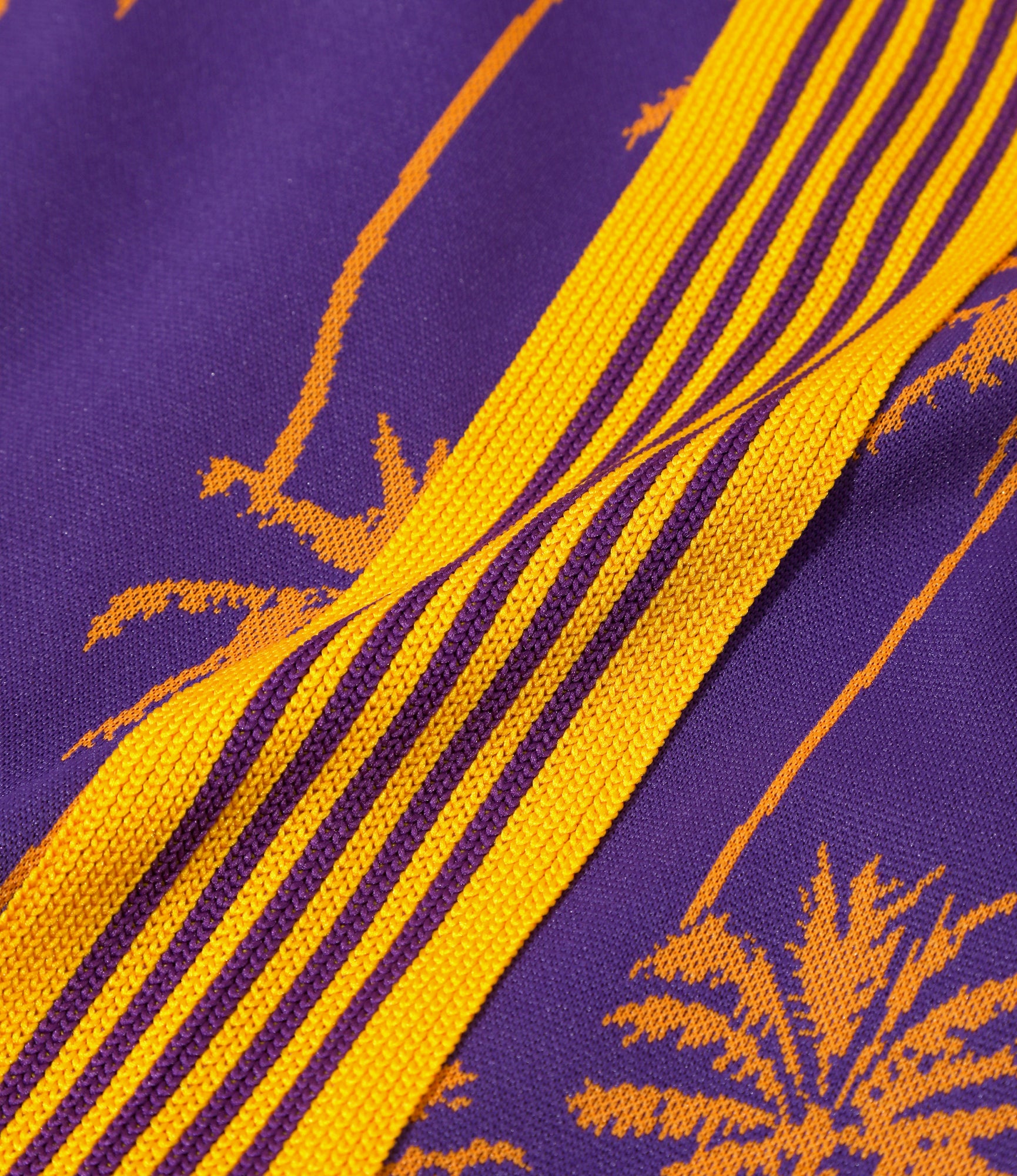 Track Jacket - Purple/Orange - Poly Jq. Palm Tree Stripe