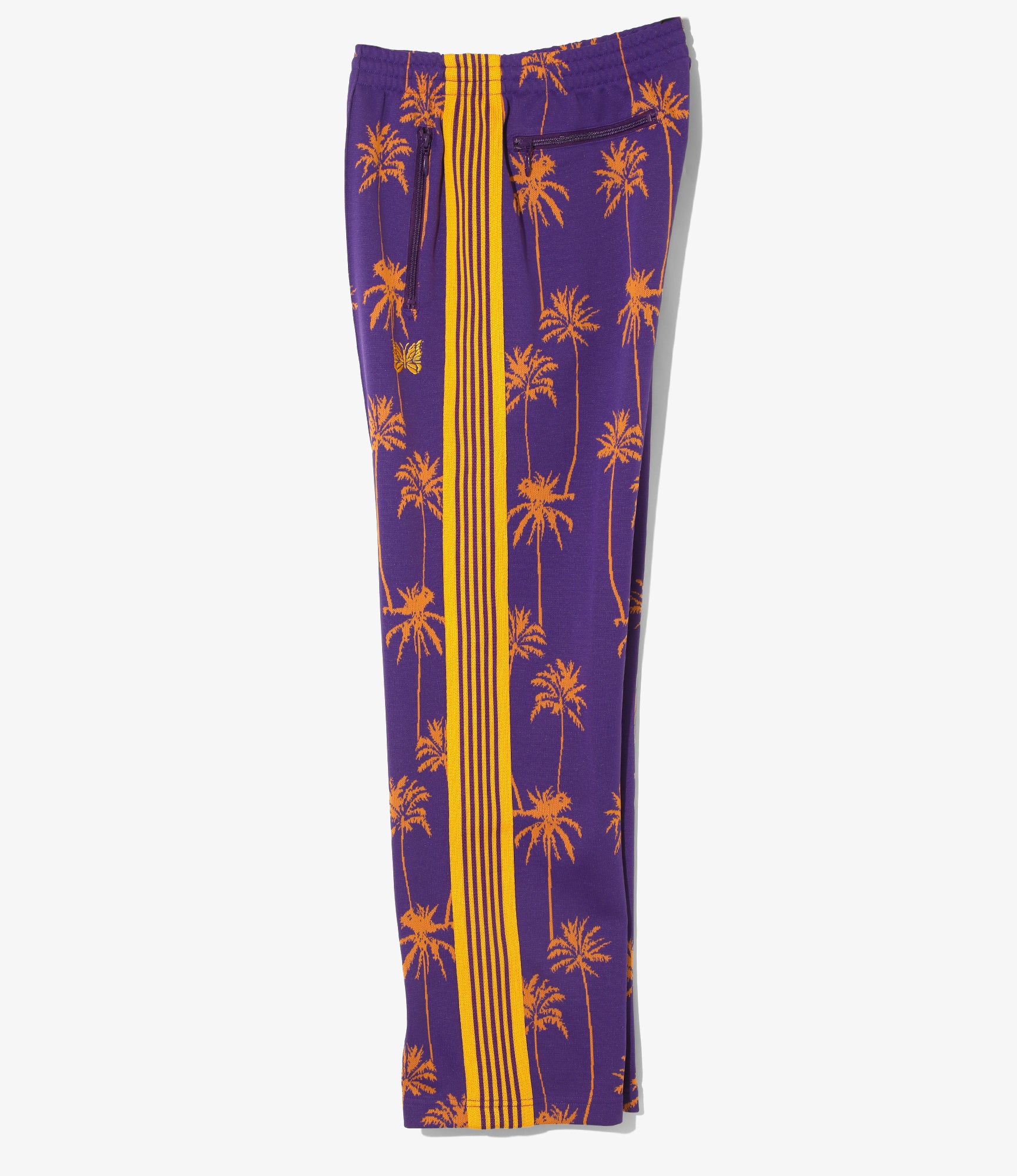 Track Pant - Purple/Orange - Poly Jq. Palm Tree Stripe