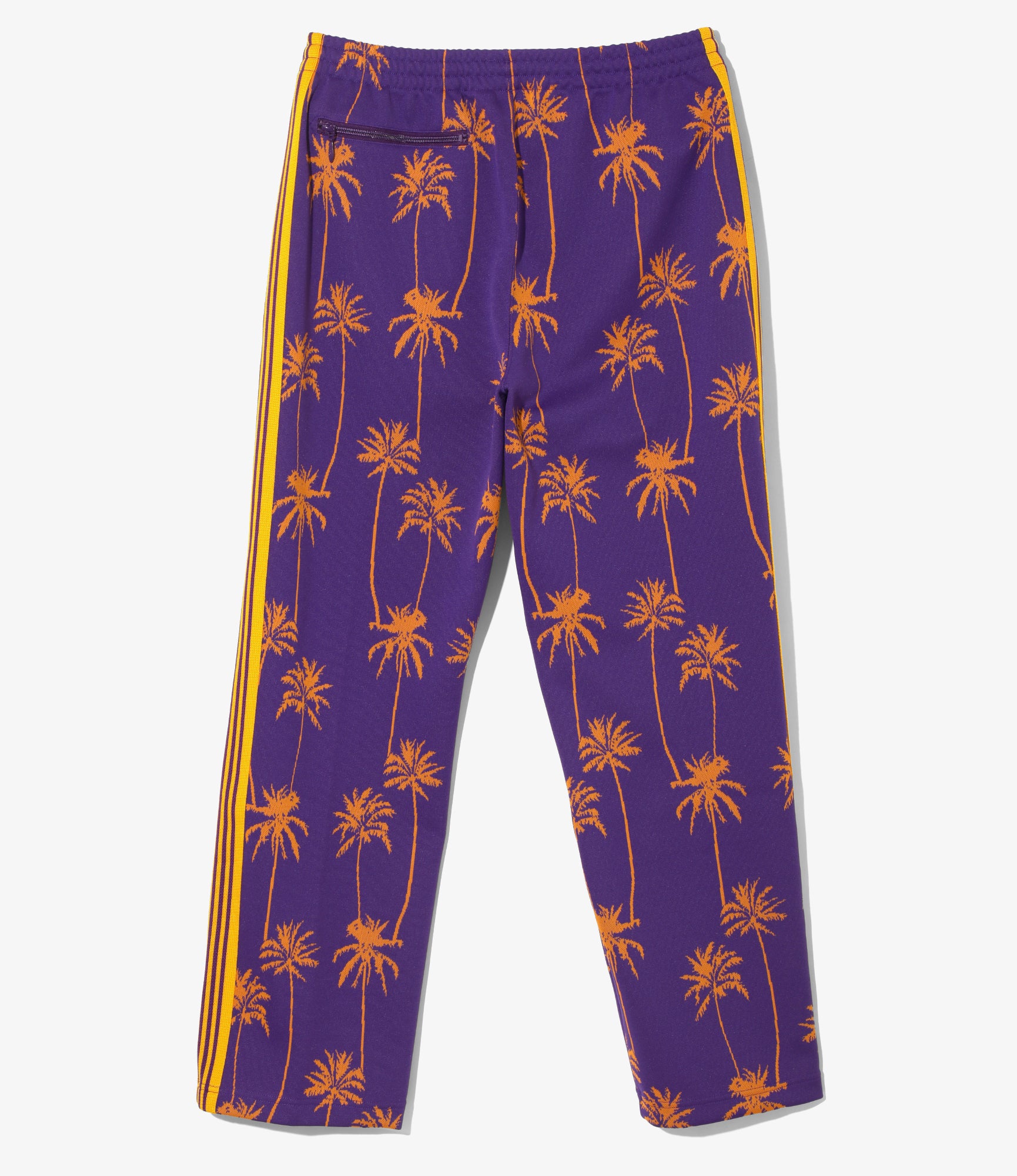 Track Pant - Purple/Orange - Poly Jq. Palm Tree Stripe