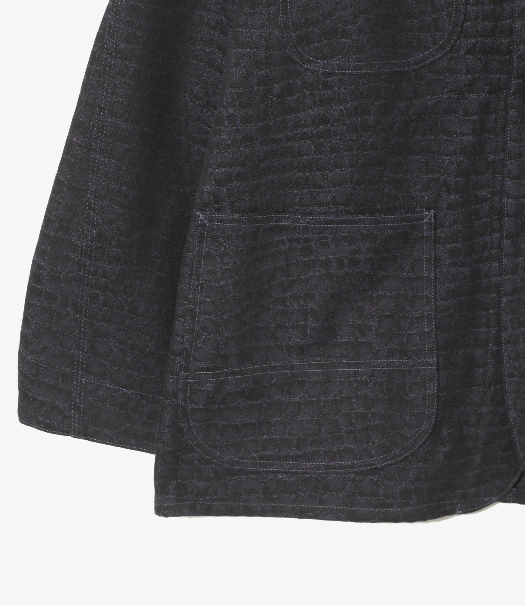 Coverall - Black - 10oz Denim / Crocodile Jacquard