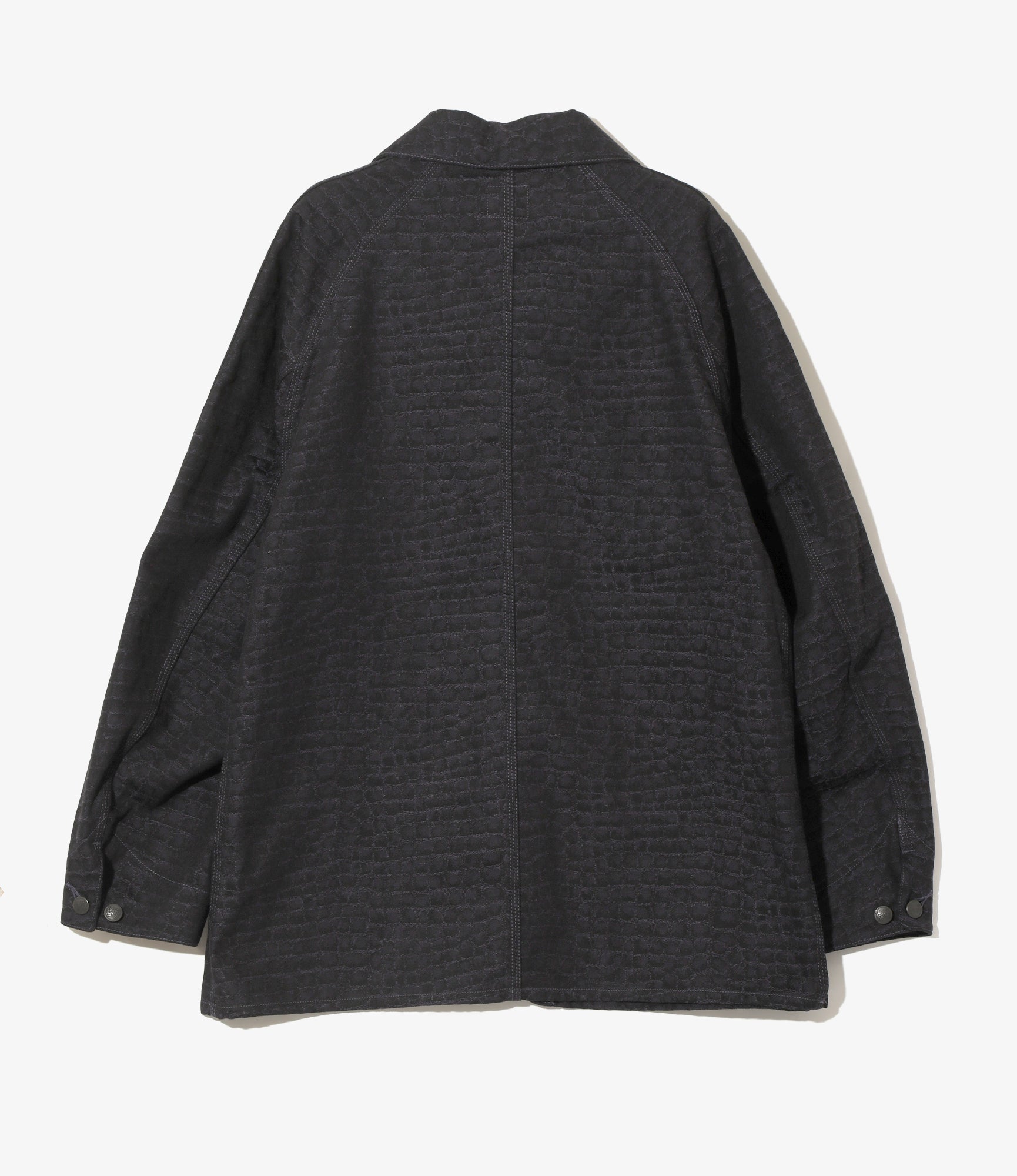 Coverall - Black - 10oz Denim / Crocodile Jacquard