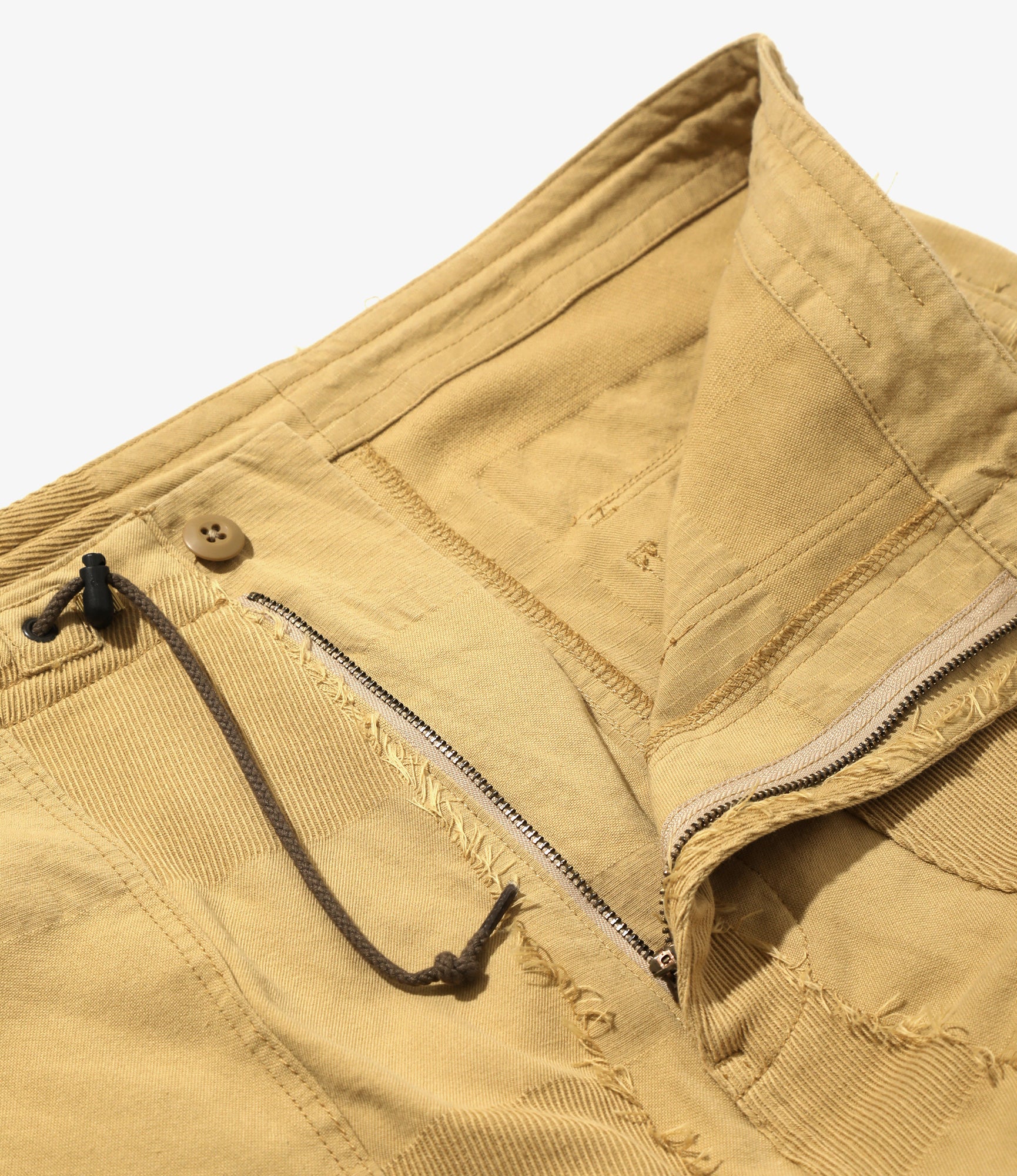 String Fatigue Skirt - Khaki - Ripstop Cut Jacquard