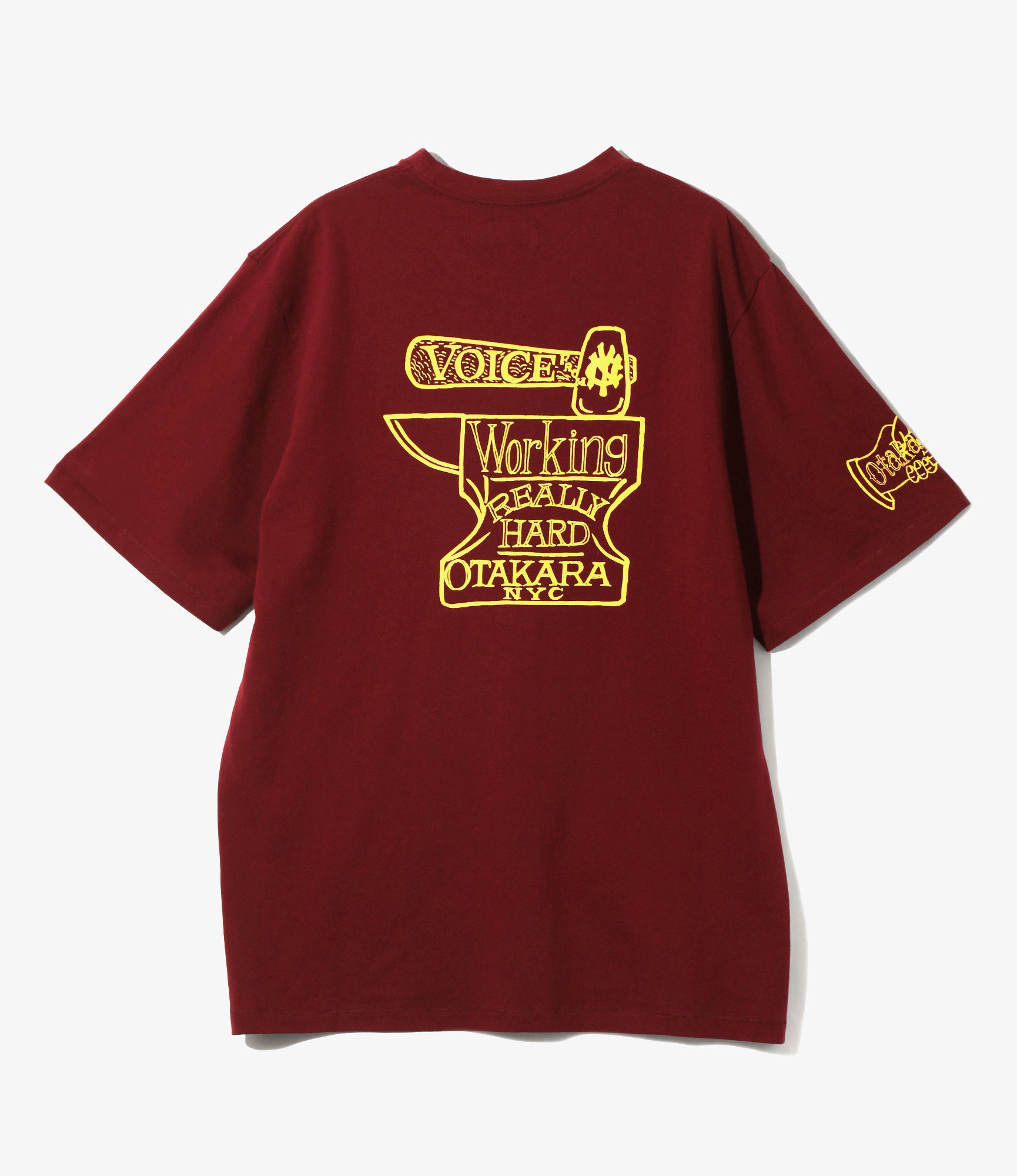Printed Tee - Burgandy - Iron Hand
