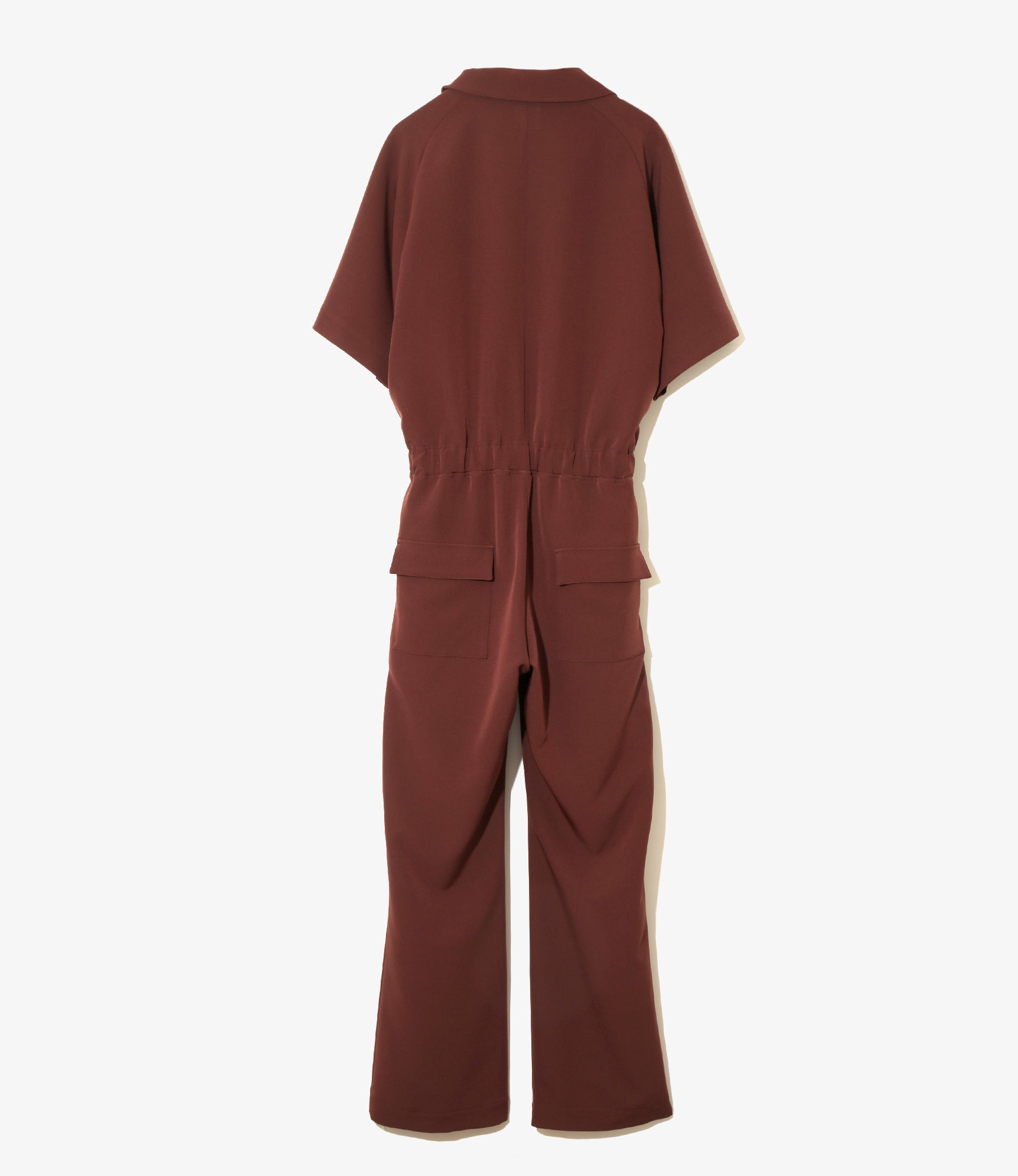 Jumpsuit - Brown - Poly Light Double Cloth