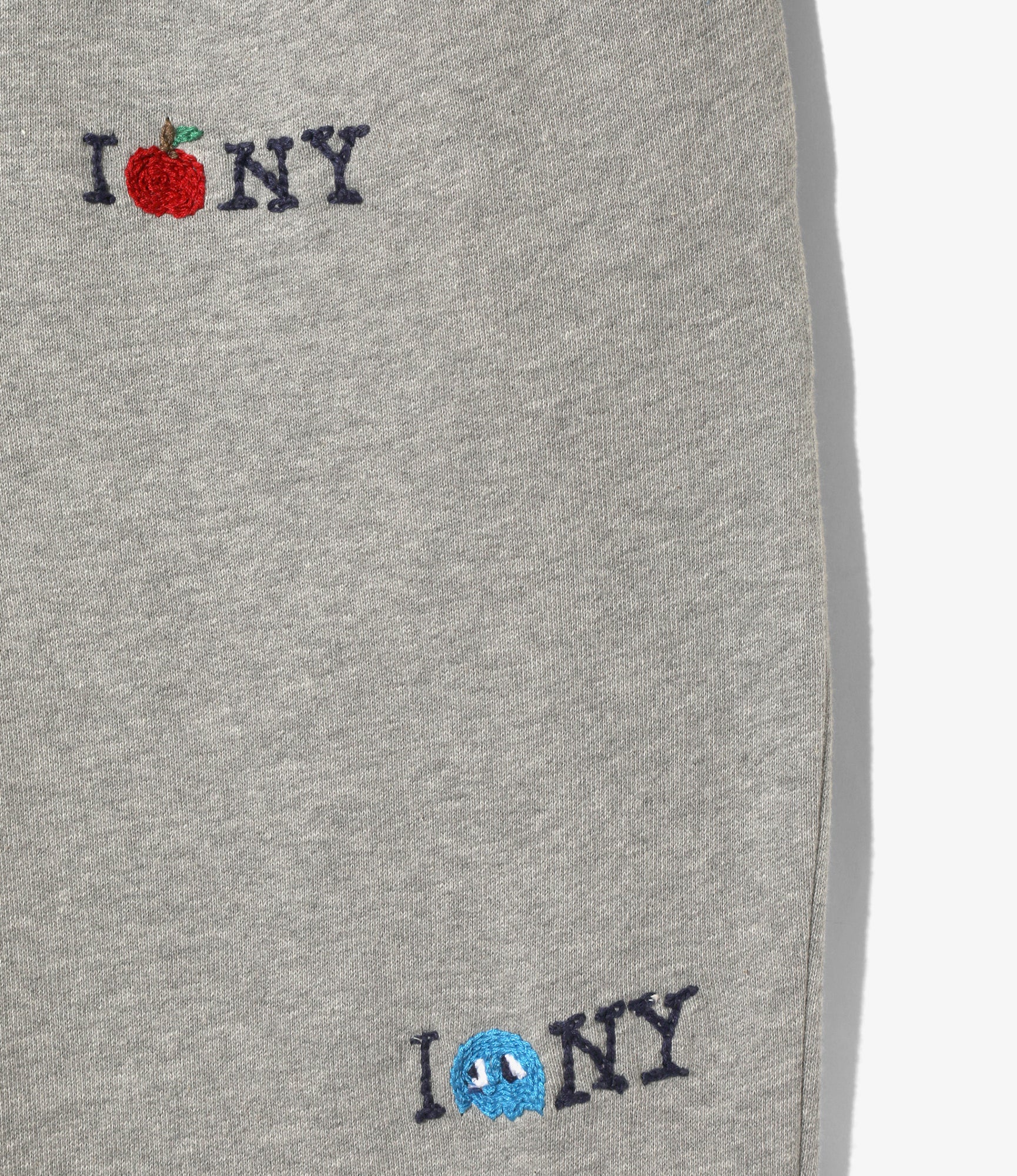 Embroidered Sweat Pants - H. Grey - NYC
