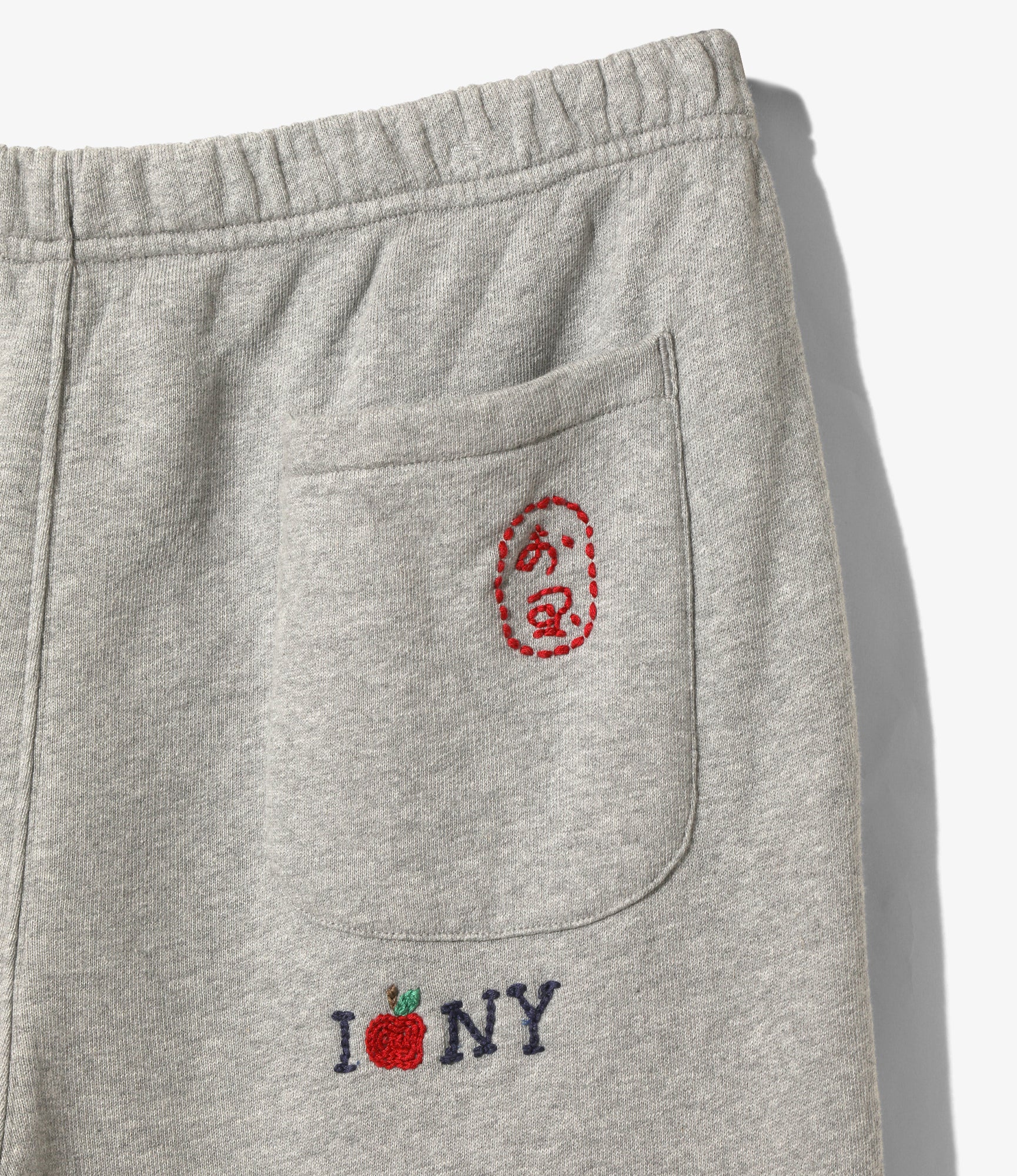 Embroidered Sweat Pants - H. Grey - NYC