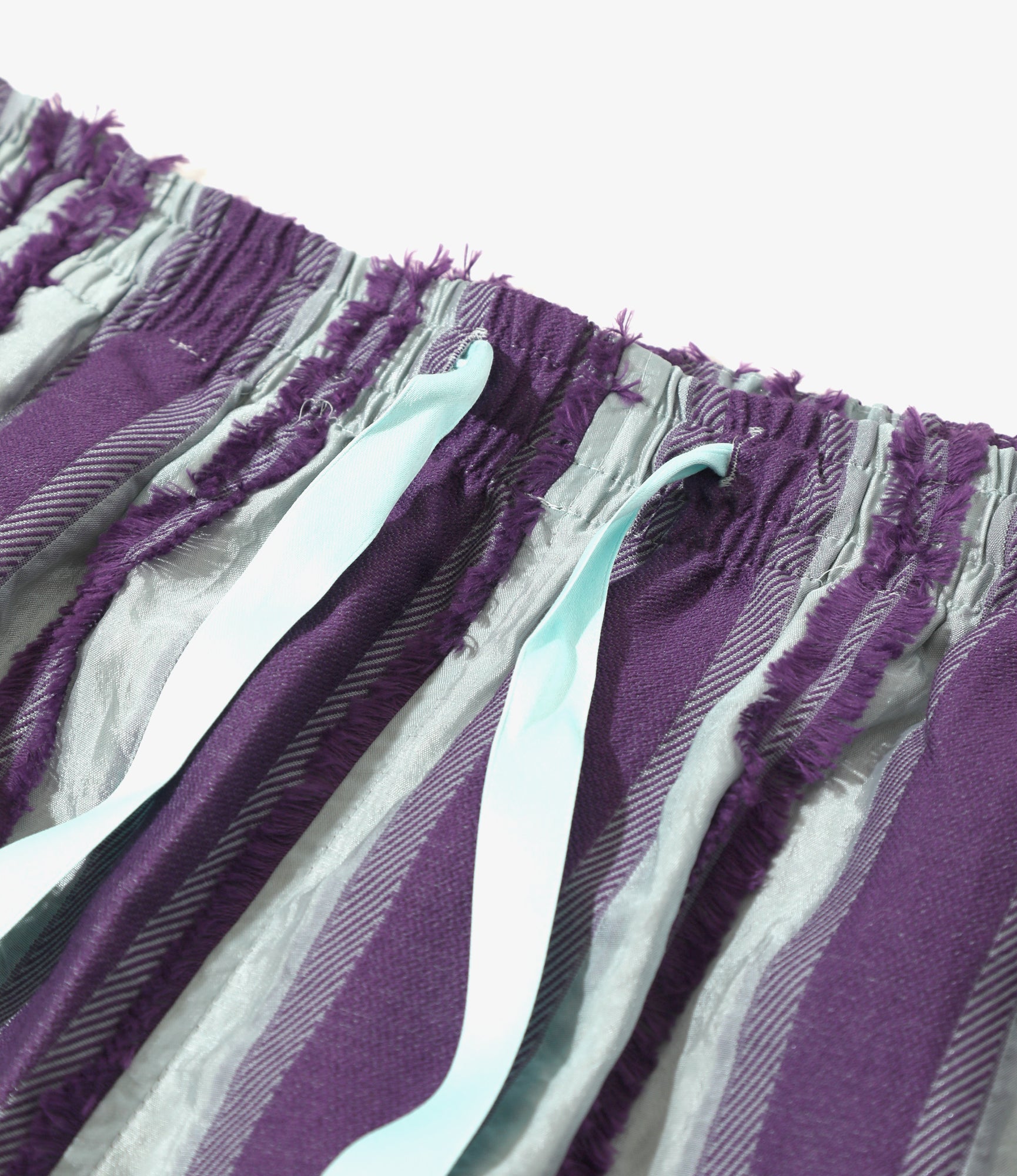 String Easy Pant - Sax/Purple - Stripe Cut Jacquard
