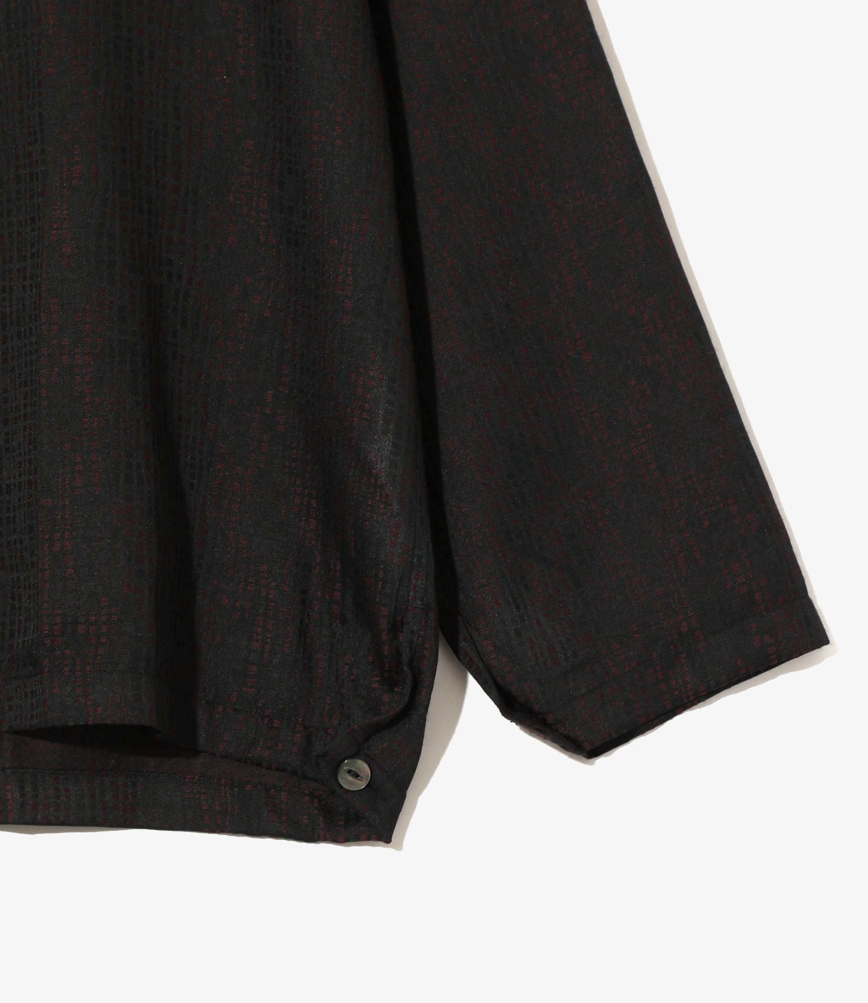 V-Neck Pullover Shirt - Red - Tiny Square jacquard