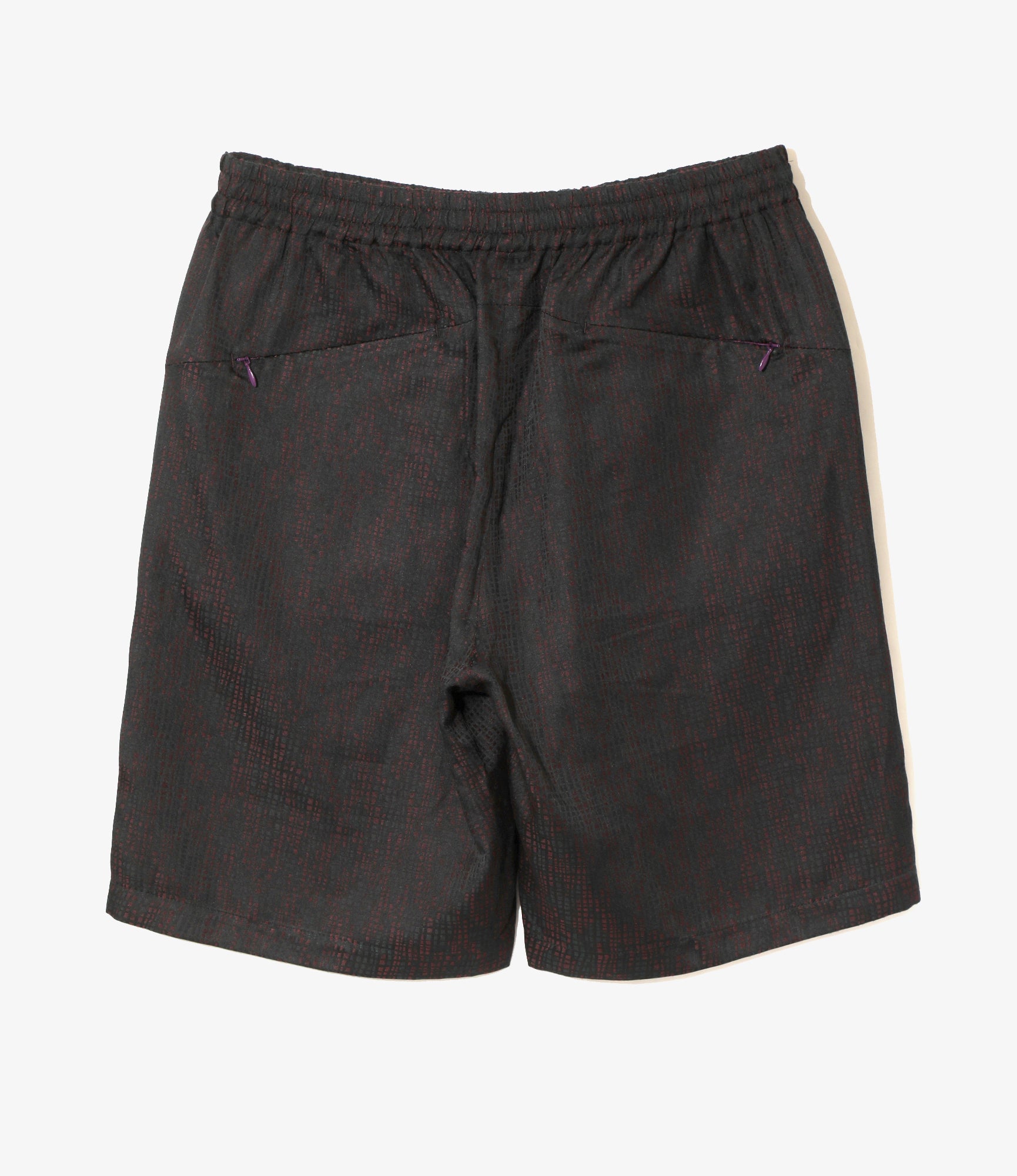 Basketball Short - Red - Tiny Square Jacquard