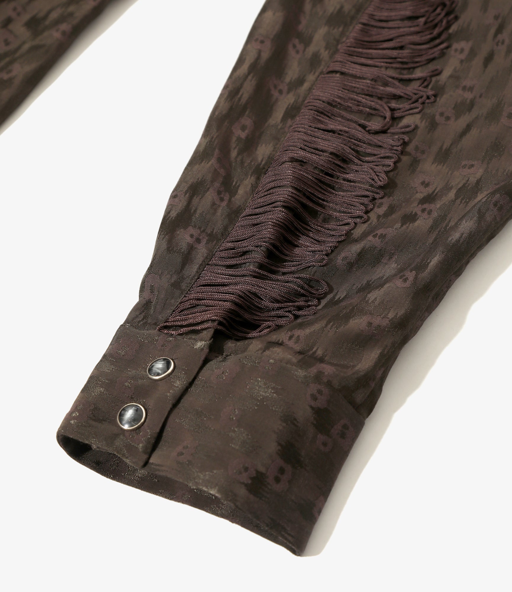 Fringe Shirt - Dk.Brown - R/C Leopard Jacquard