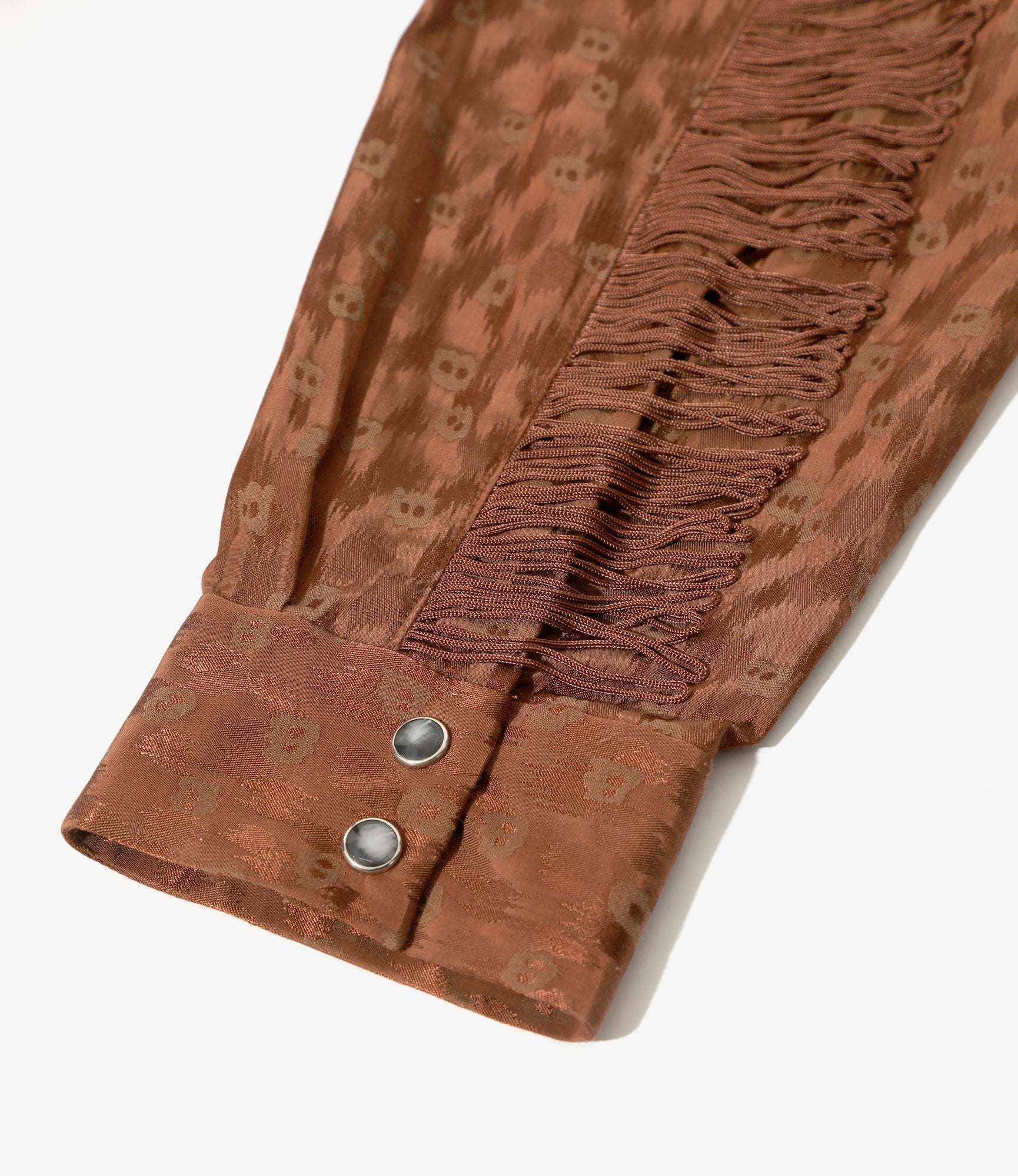 Fringe Shirt - Rust - R/C Leopard Jacquard