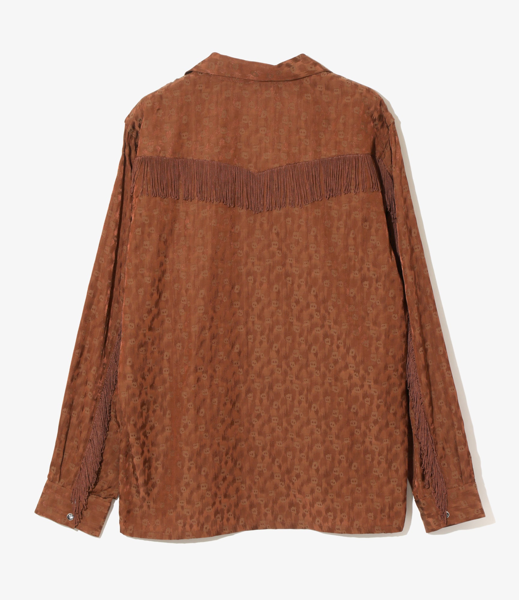 Fringe Shirt - Rust - R/C Leopard Jacquard