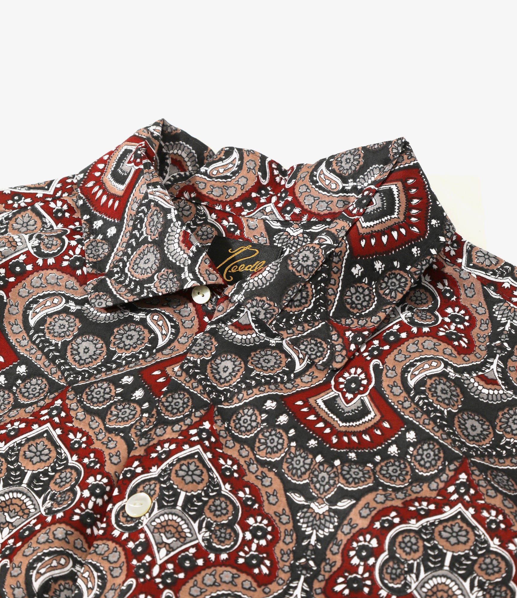Italian Collar Shirt - Arabesque- Printed Cotton Lawn