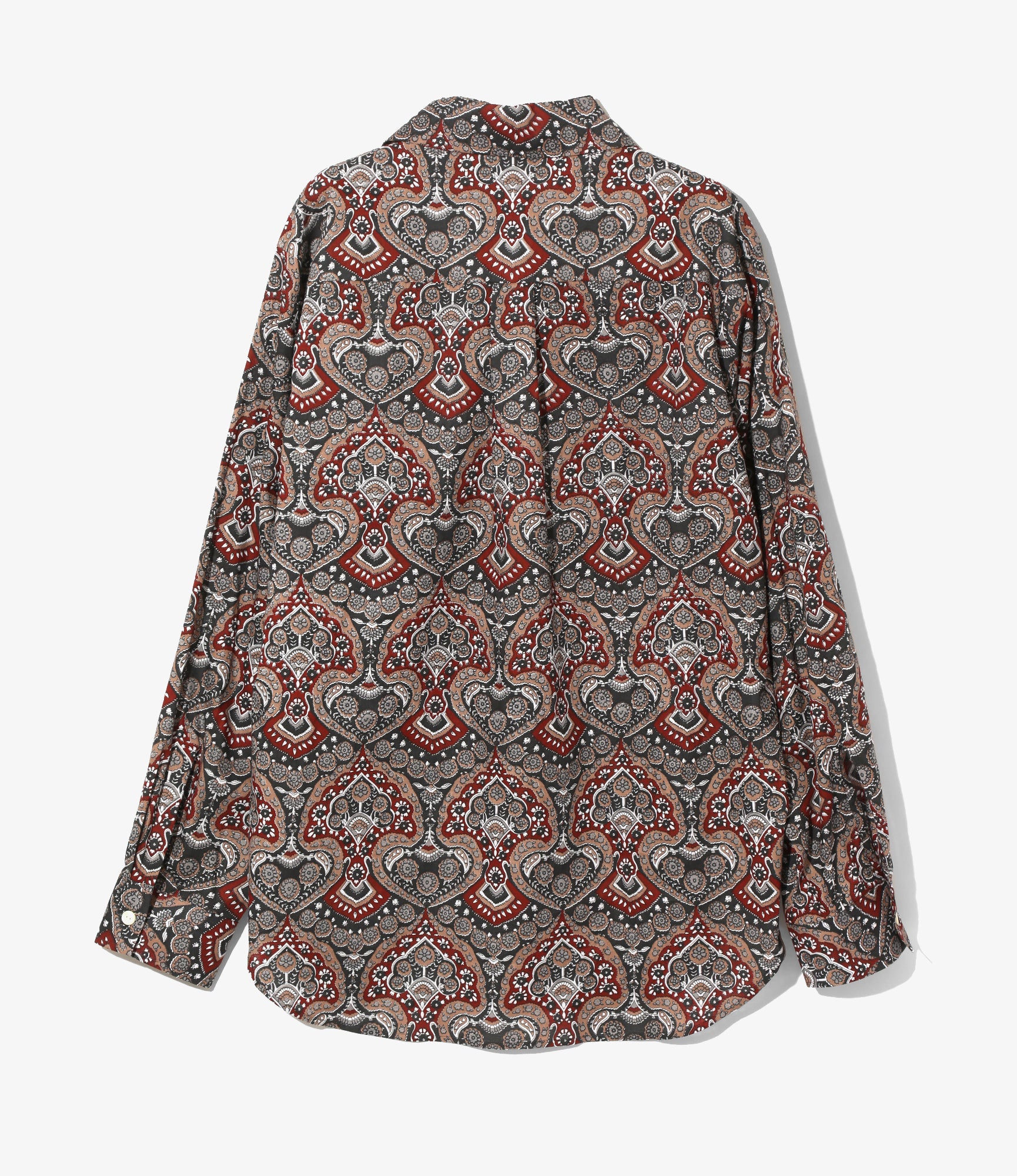Italian Collar Shirt - Arabesque- Printed Cotton Lawn