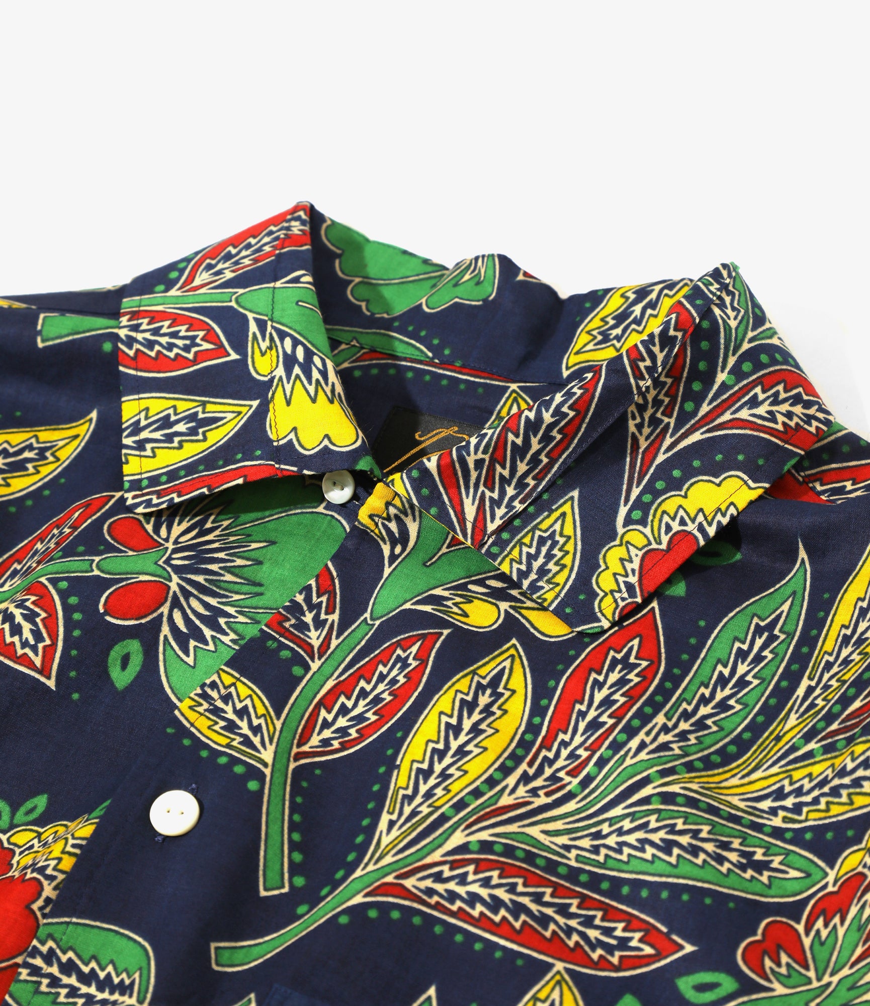 Italian Collar Shirt - Botanical - Printed Cotton Lawn
