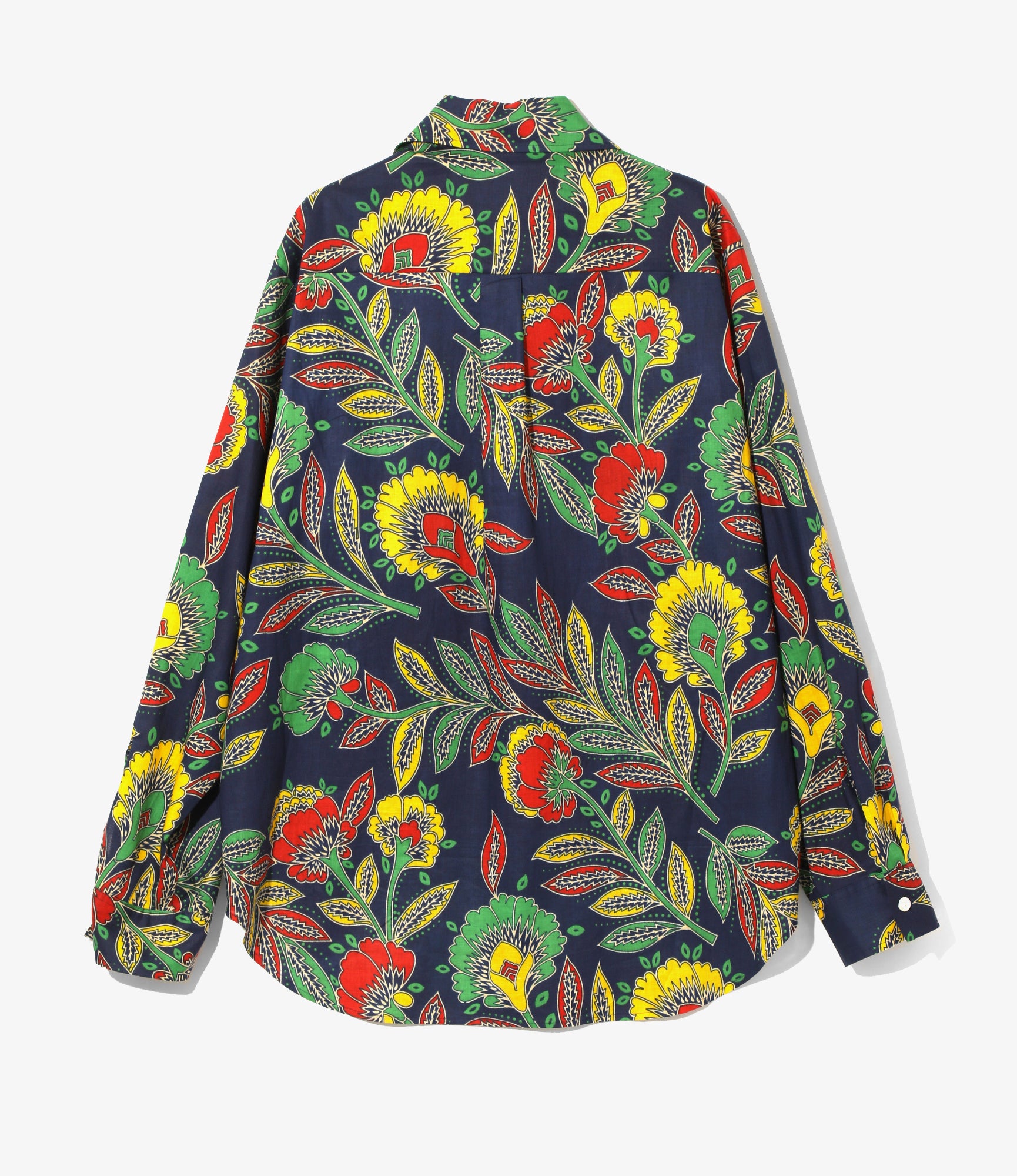 Italian Collar Shirt - Botanical - Printed Cotton Lawn