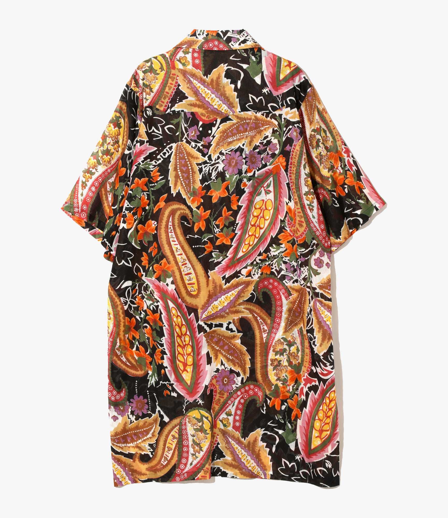 Western Shirt Dress - Black - Printed Cotton Lawn / Floral