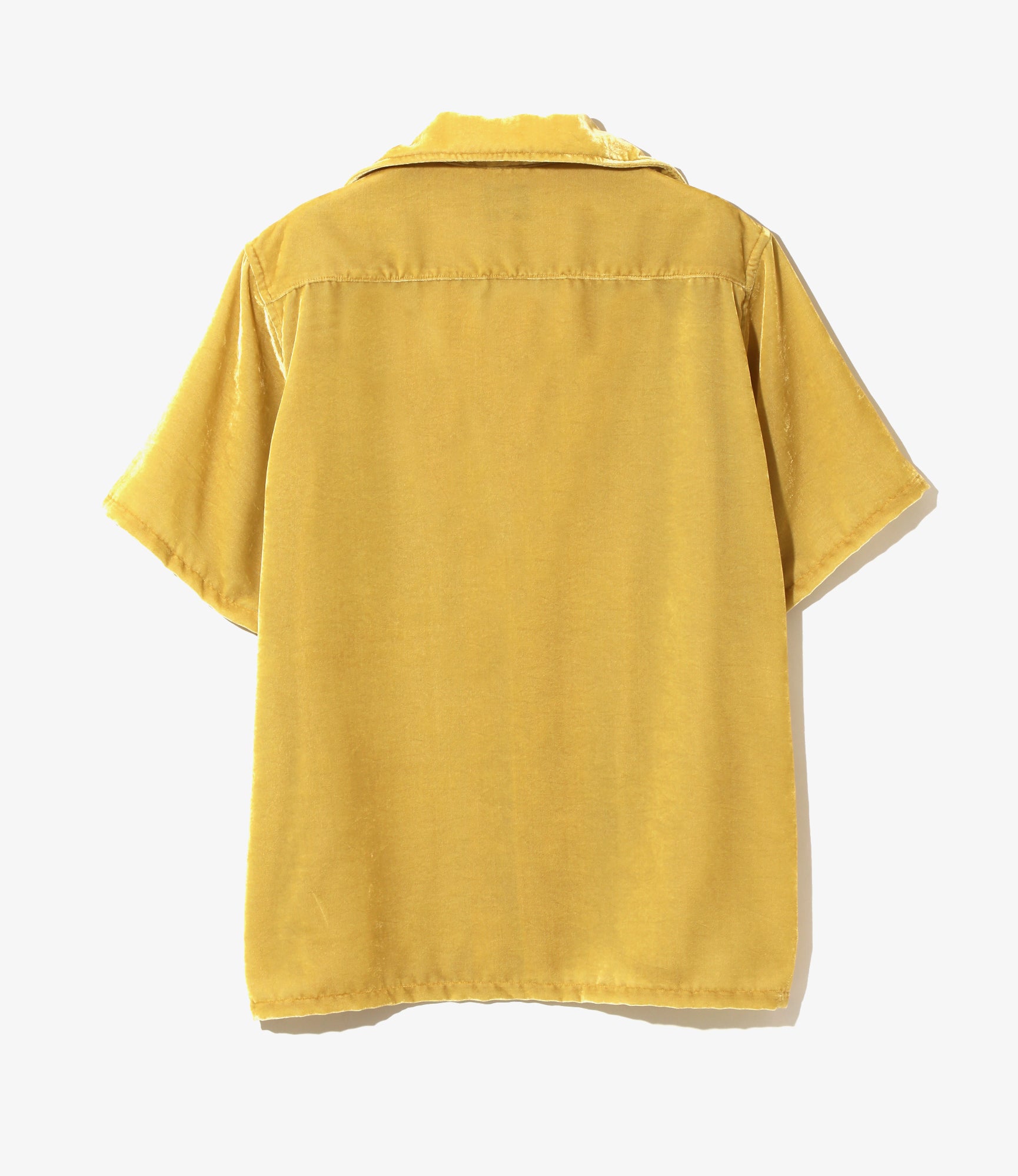 Italian Collar S/S Shirt - Mustard - PE/R Velvet