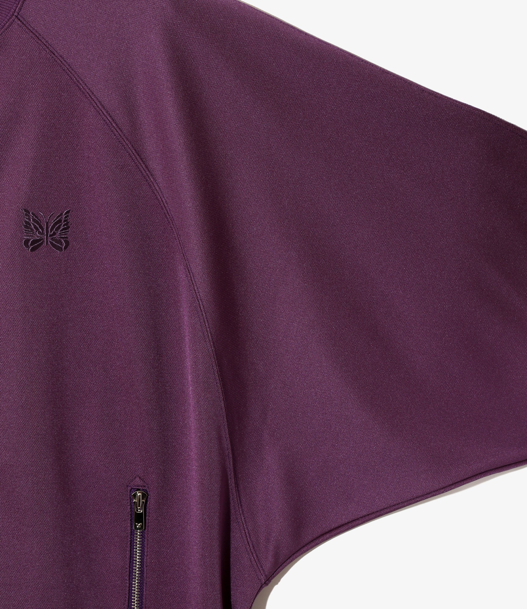 Dolman Sleeve Track Jacket - Purple - Poly Smooth