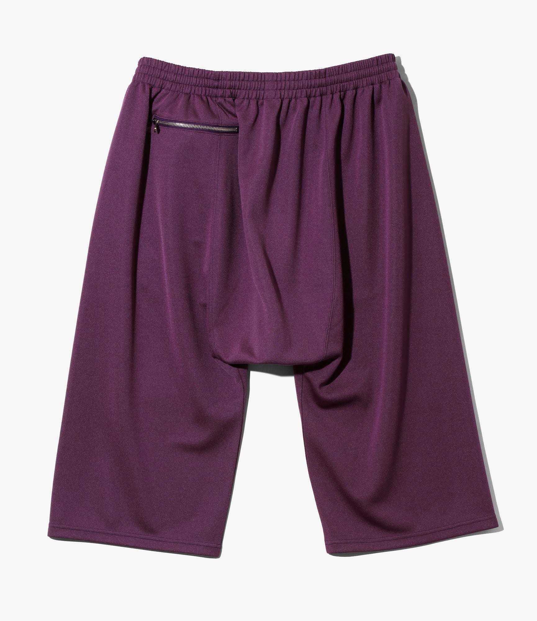 Cropped Sarouel Track Pant - Purple - Poly Smooth