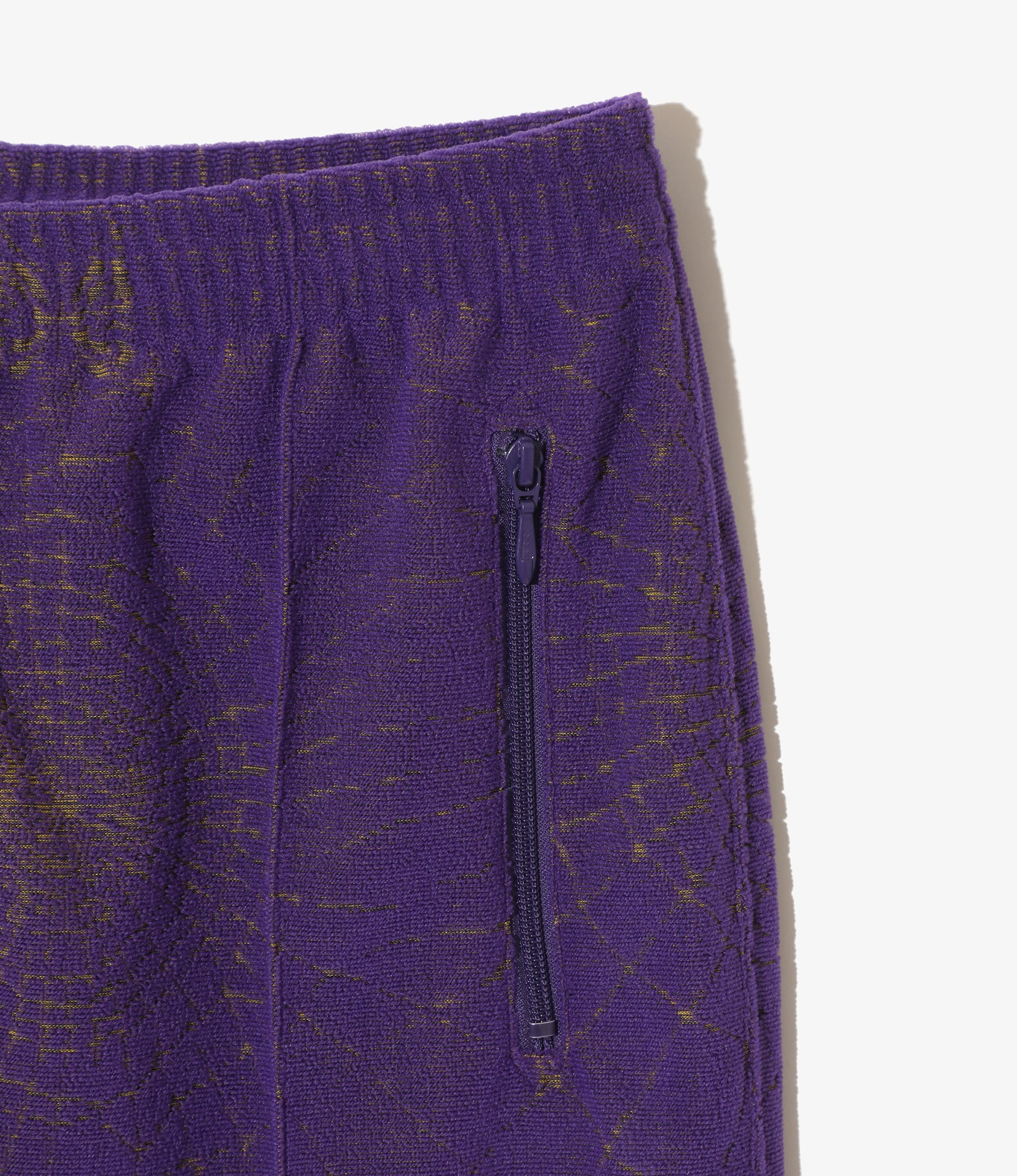 Track Pant - Purple - Pile Jacquard / Spider Web