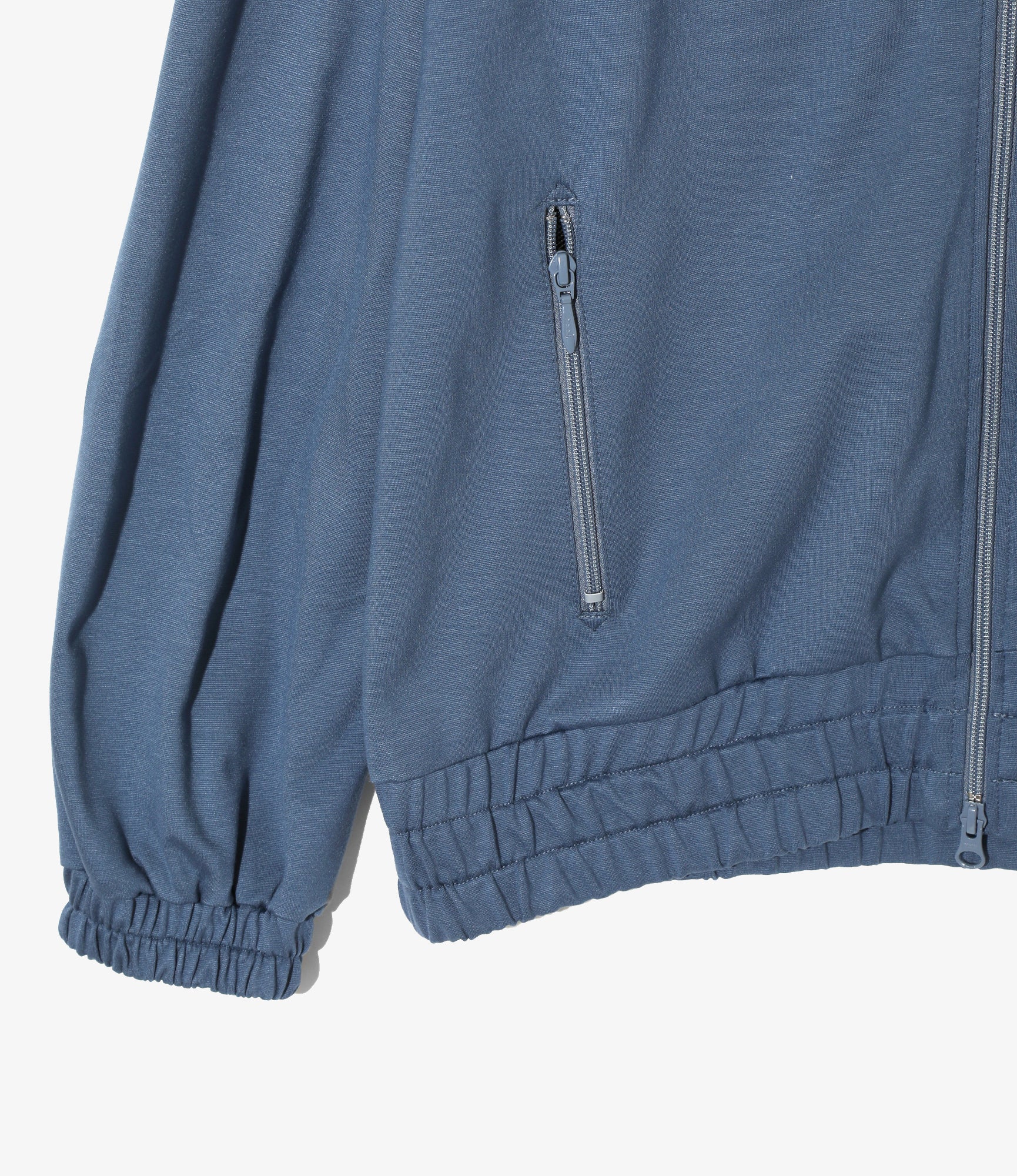 Fringe Track Jacket - Slate Blue - Rayon Jersey