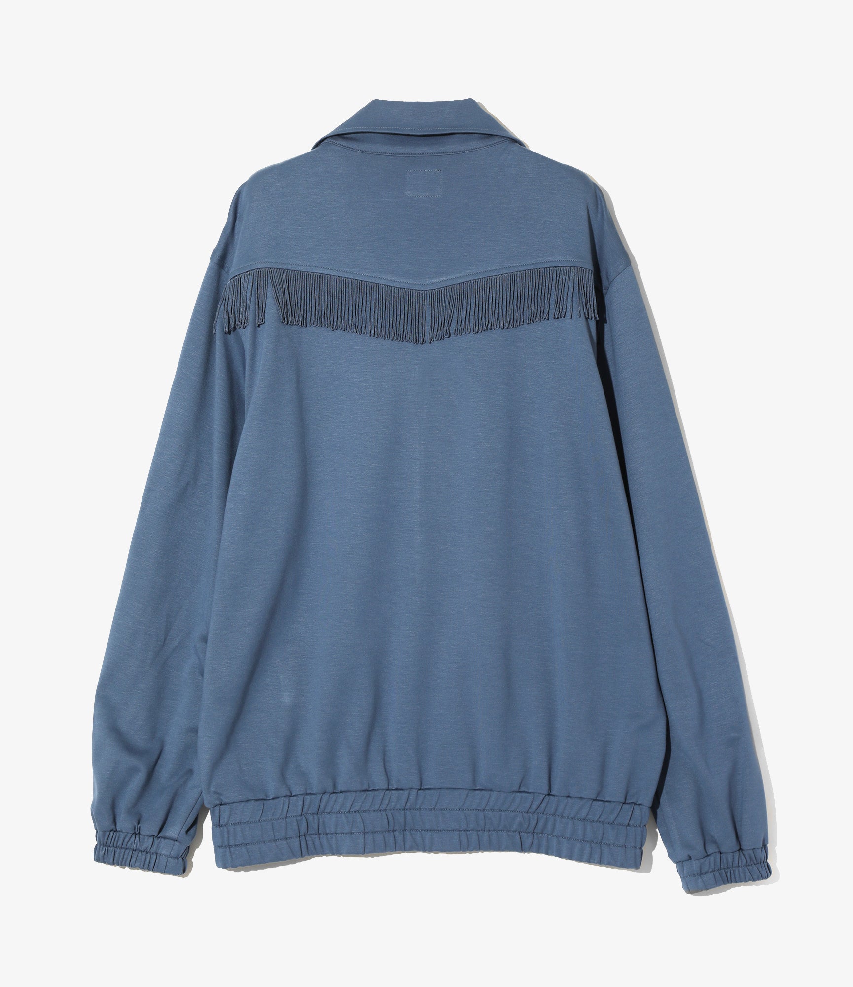 Fringe Track Jacket - Slate Blue - Rayon Jersey