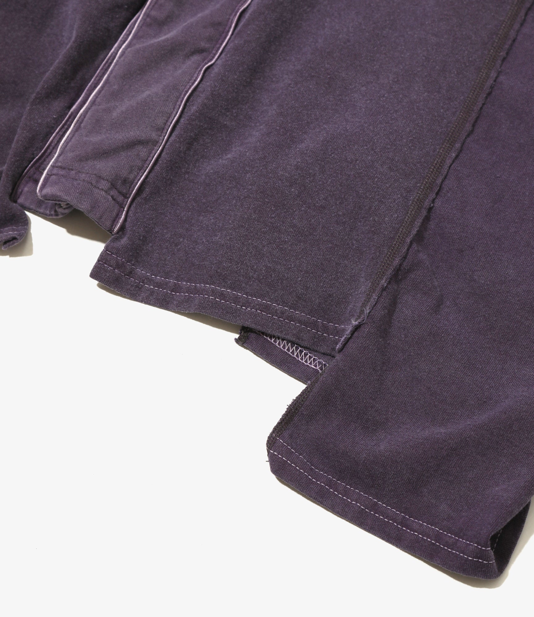 3 Cut Wide Baseball Tee - Purple - Over Dye