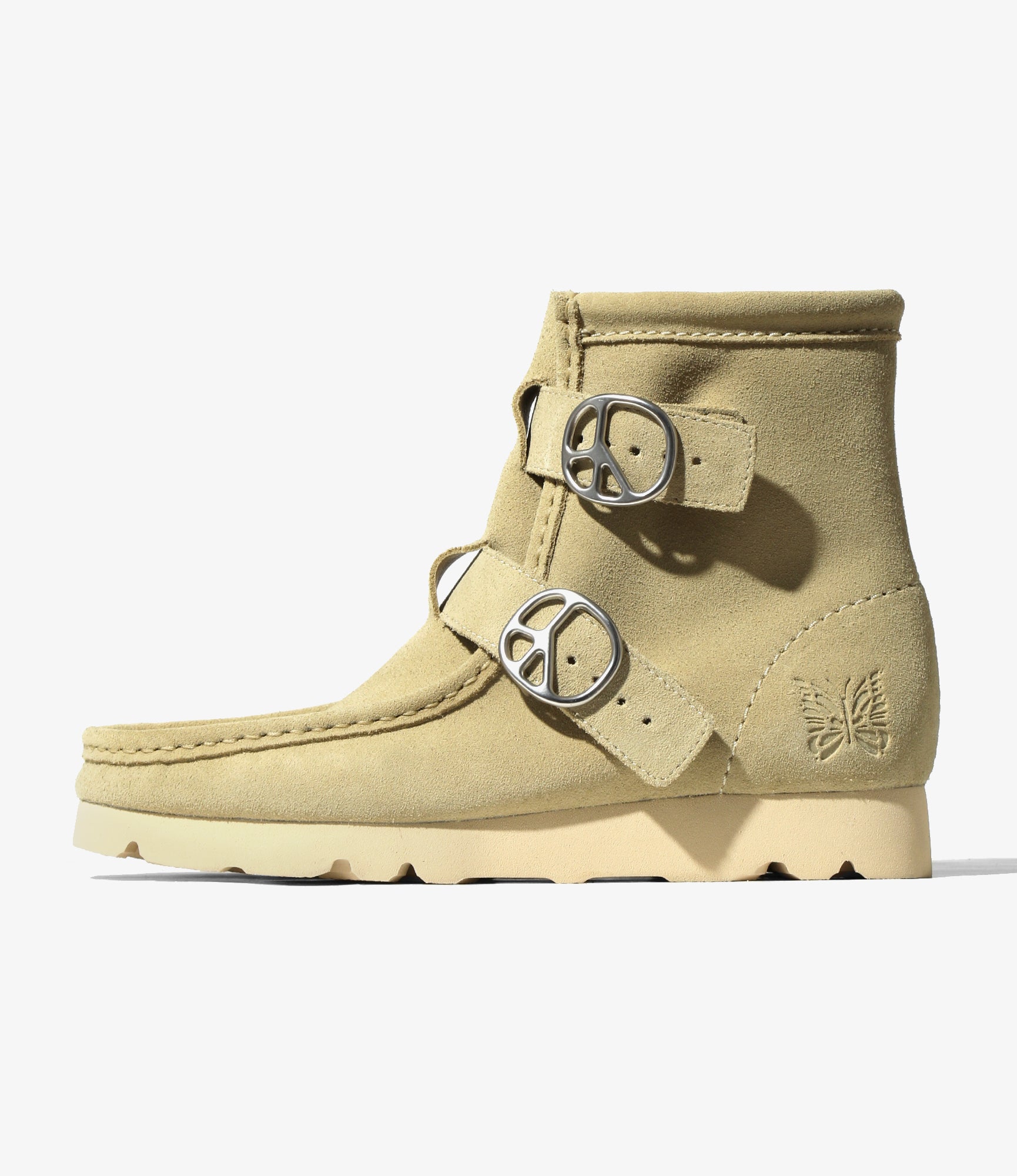 Needles x Clarks - Wallabee Strap Hi - Maple