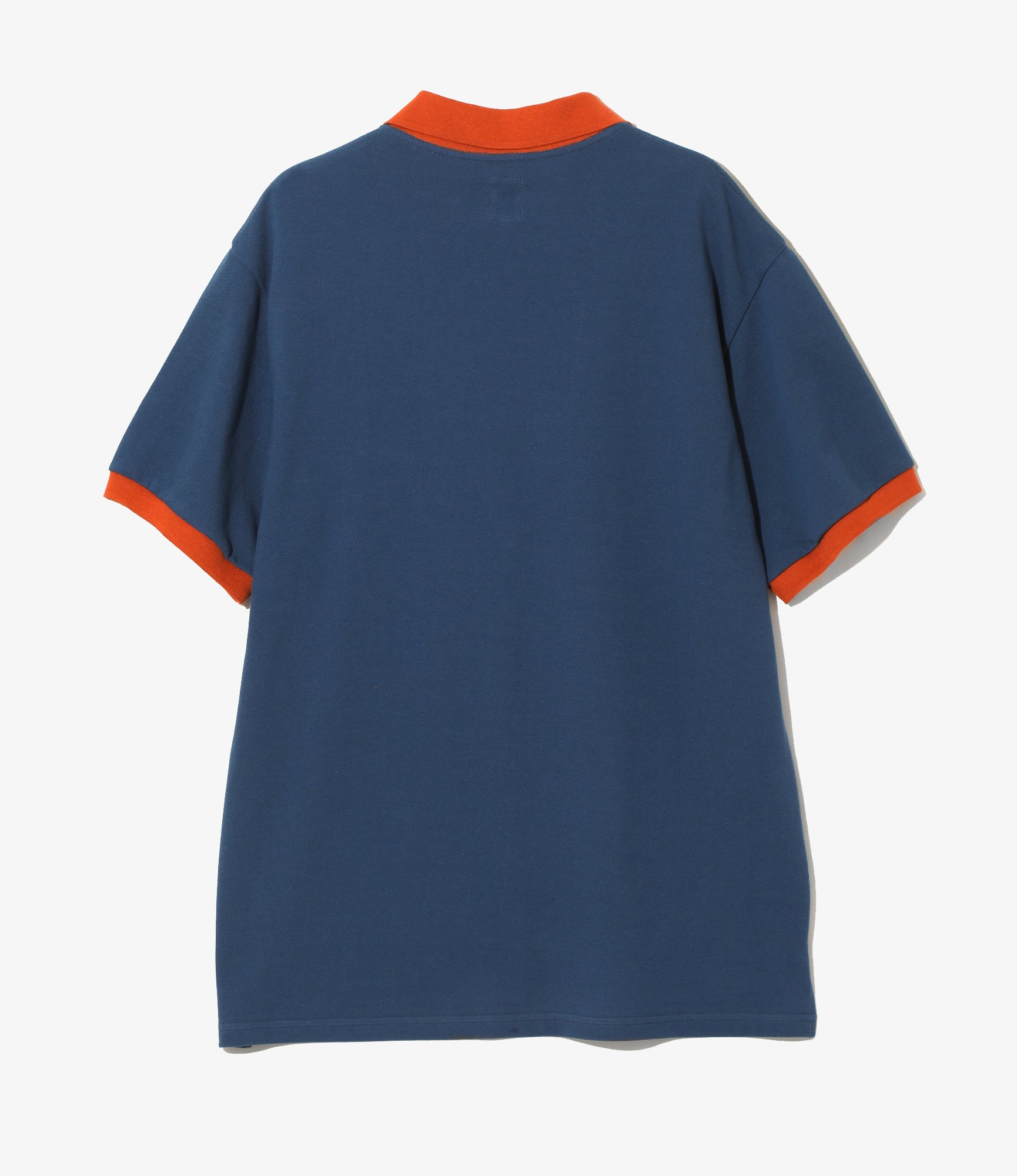 S/S Polo Shirt - Blue - Cotton Pique