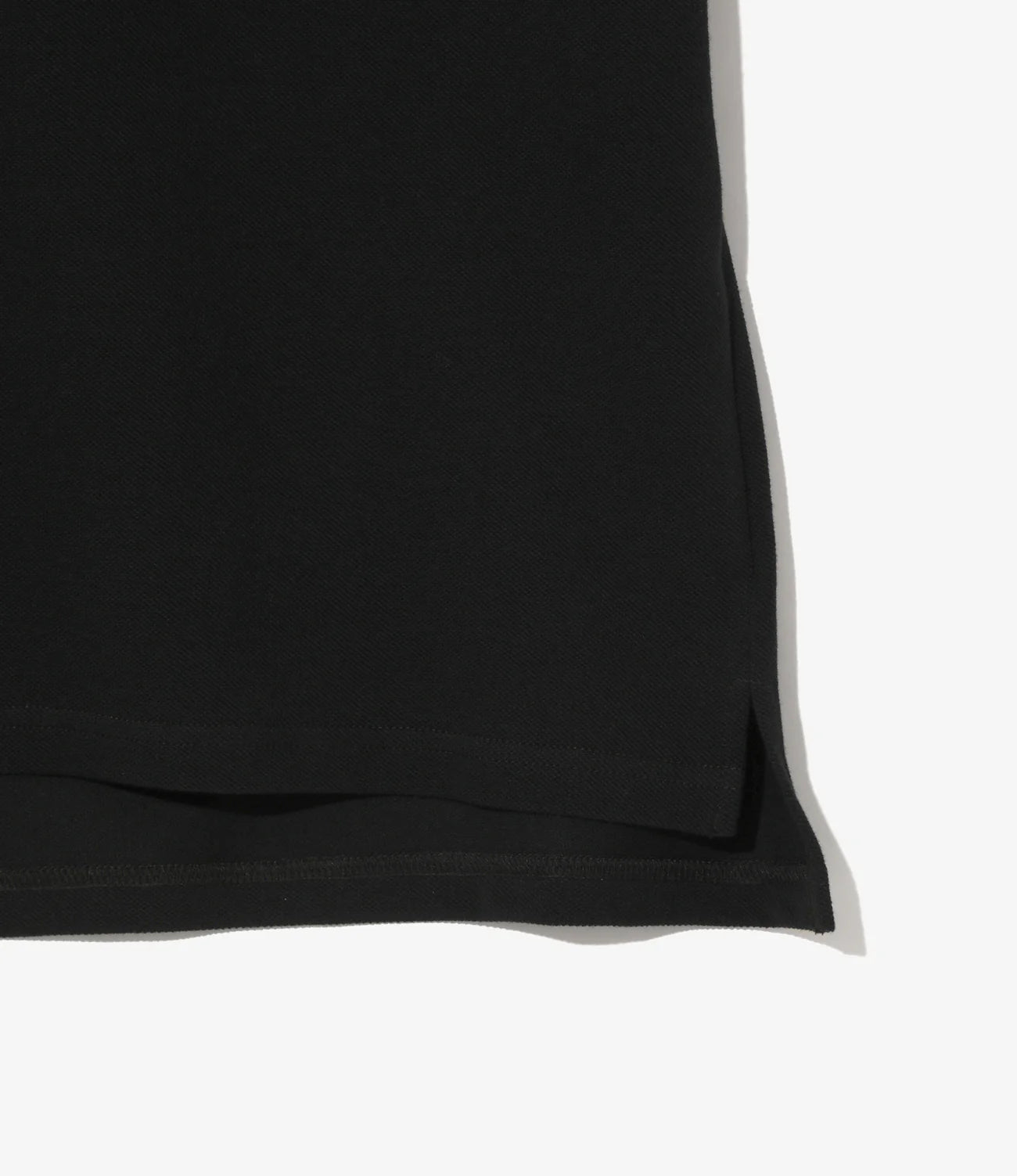 S/S Polo Shirt - Black - Cotton Pique