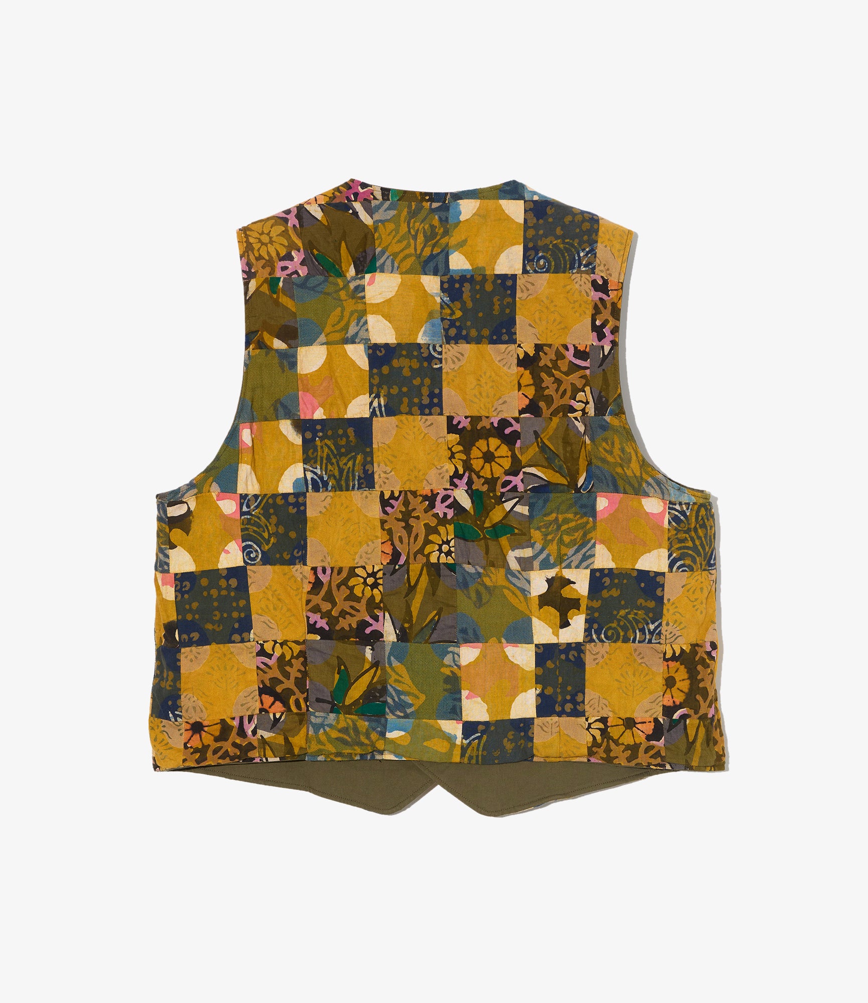 Reversible Vest - Olive Cotton Sanded Cloth