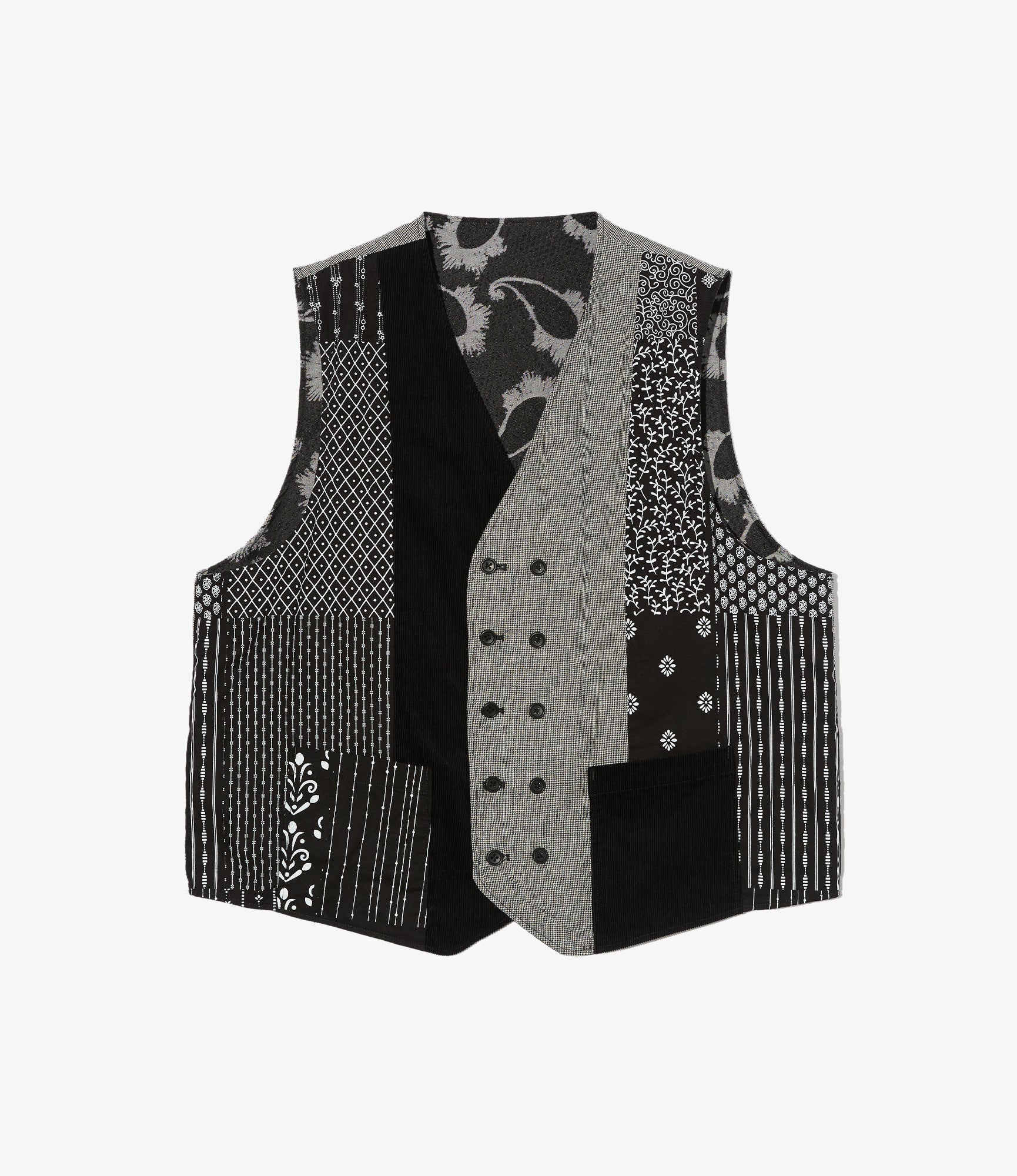 Reversible Vest - Black/Grey CP Paisley Jq.