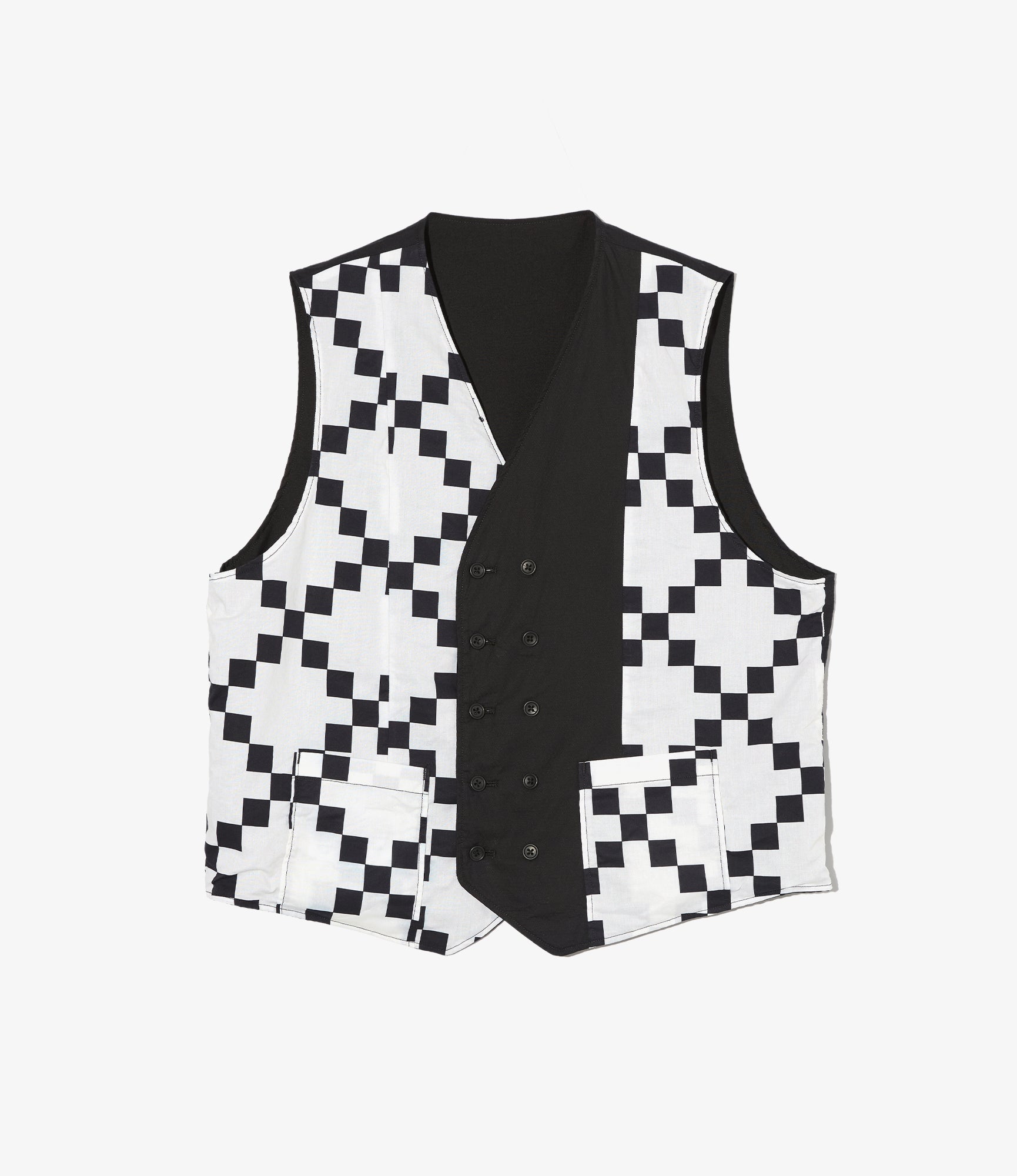 Reversible Vest - Black Tropical Wool