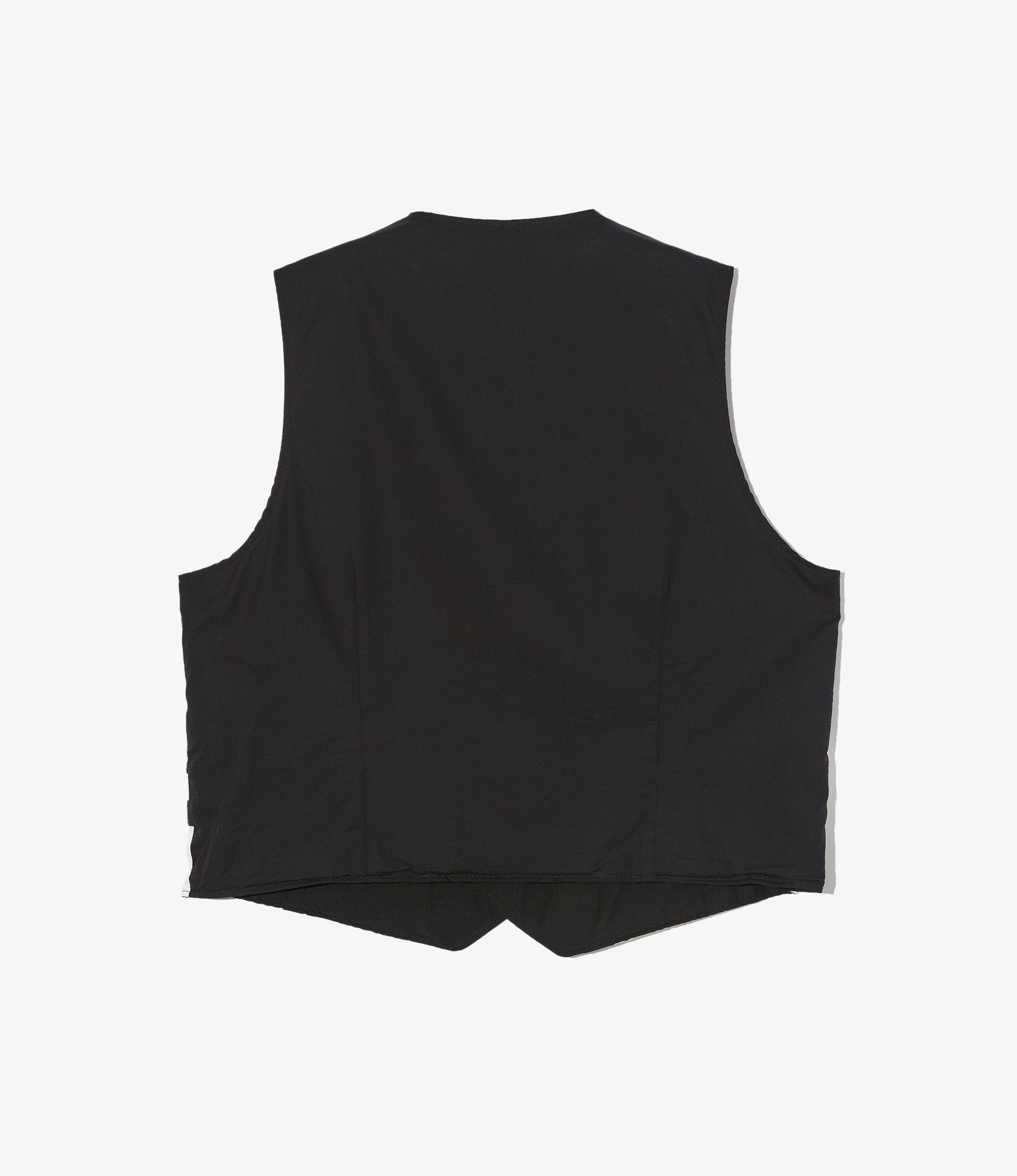 Reversible Vest - Black Tropical Wool