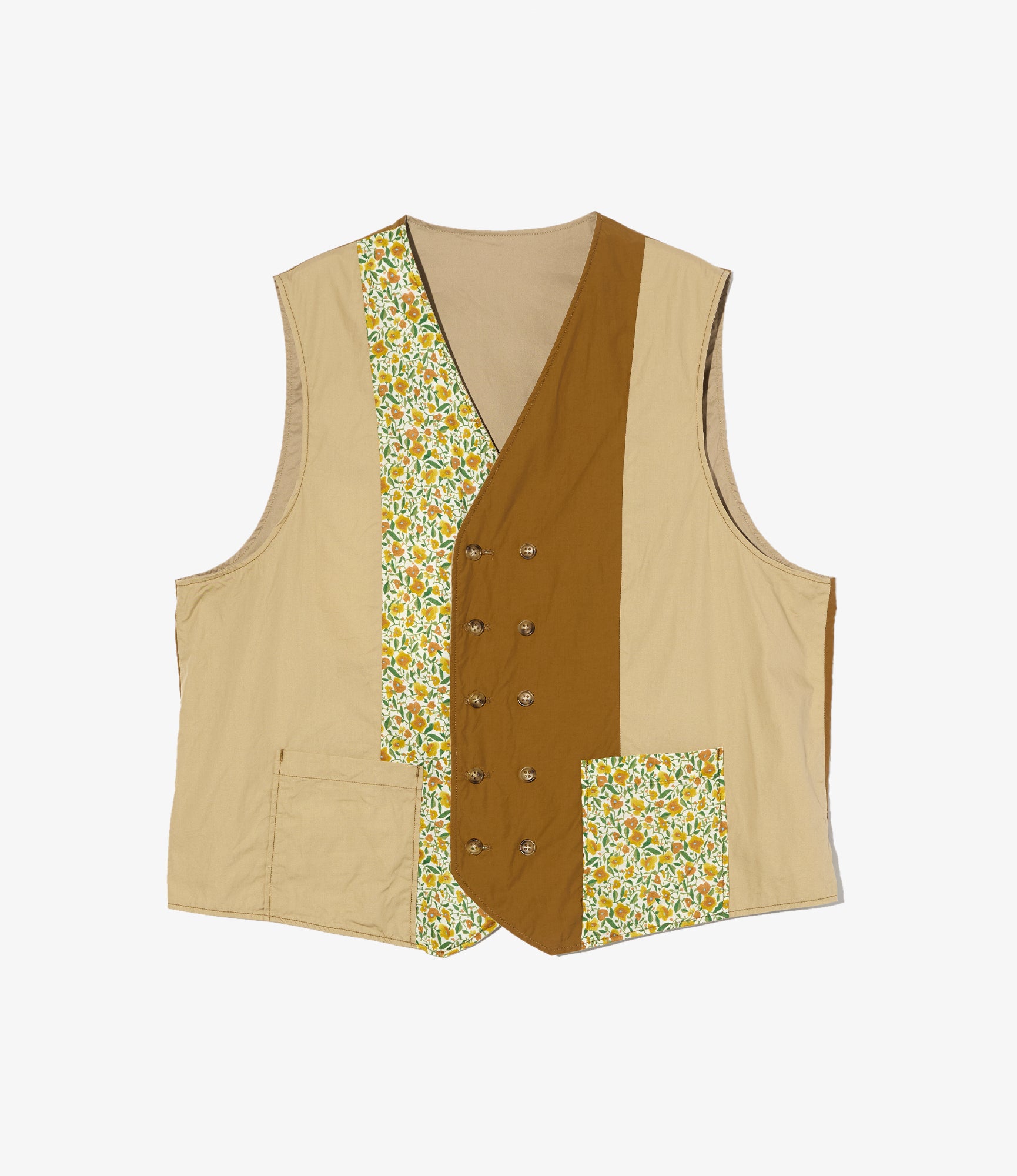 Reversible Vest - Khaki High Count Twill