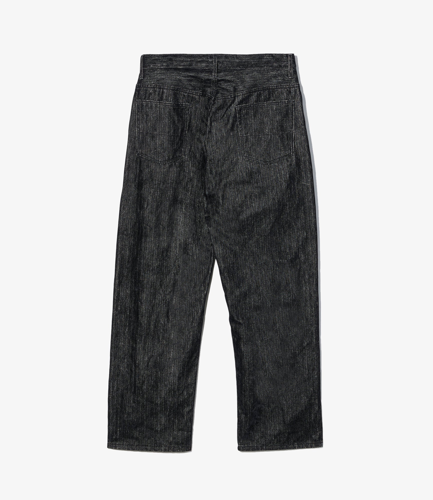 RF Jeans - Black Cotton Flocking Herringbone